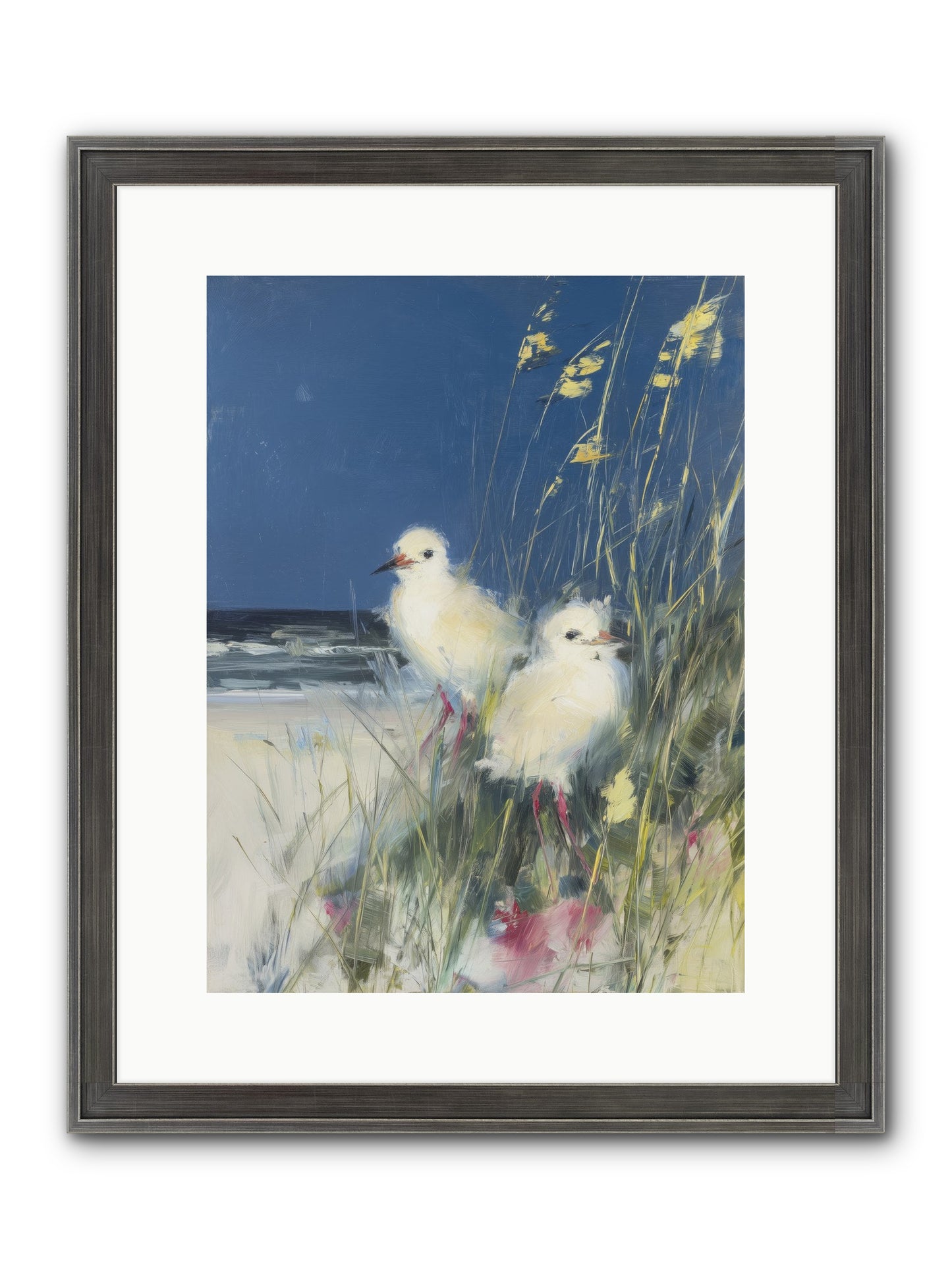 On Ocean's Edge Framed Print - Slimwoods Black/Silver 12x16