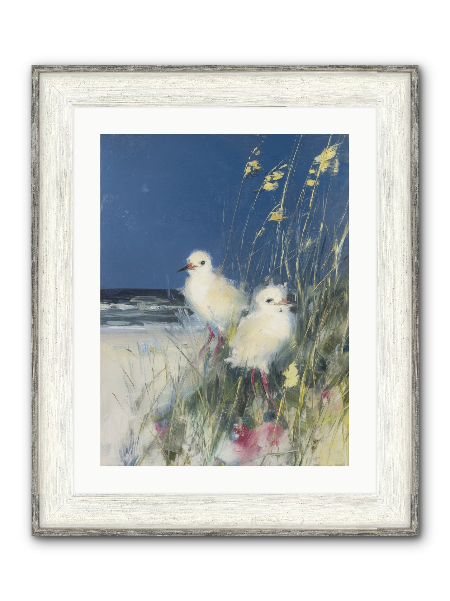 On Ocean's Edge Framed Print - Driftwood White 18x24