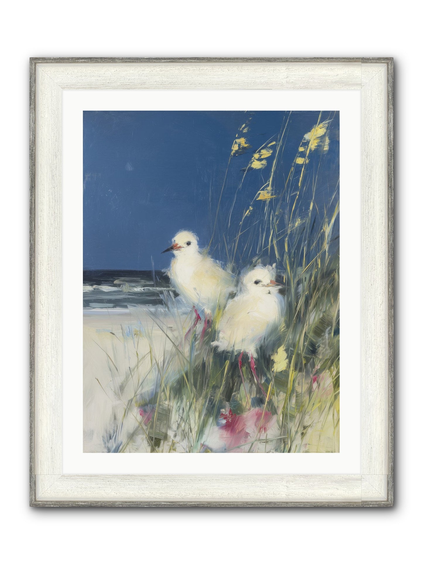 On Ocean's Edge Framed Print - Driftwood White 24x32