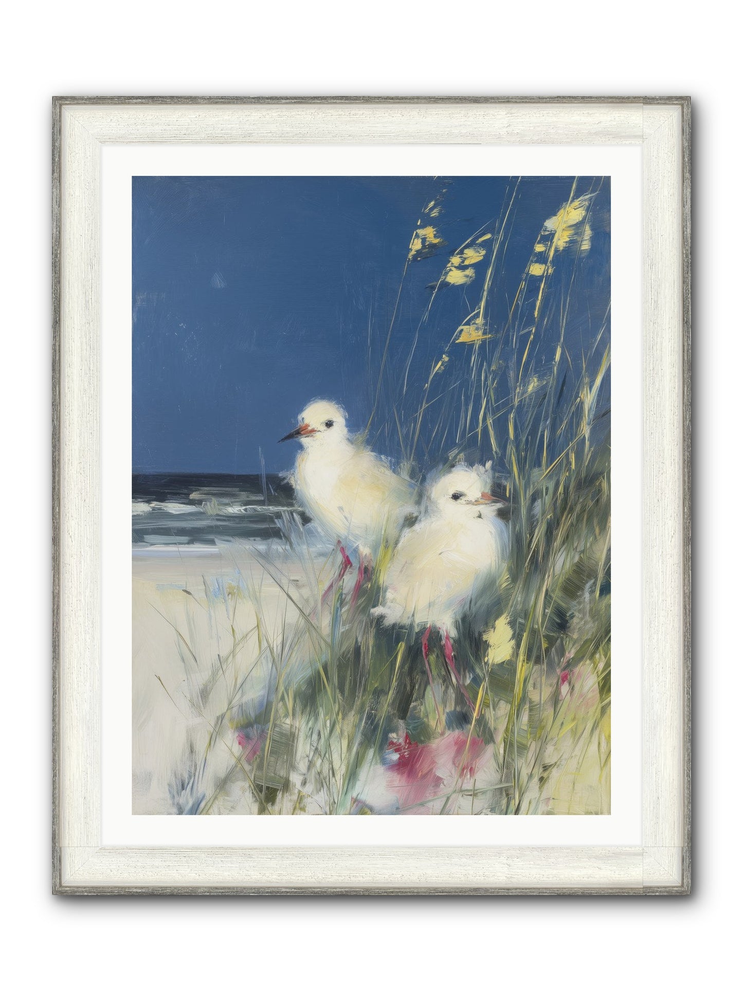 On Ocean's Edge Framed Print - Driftwood White 30x40