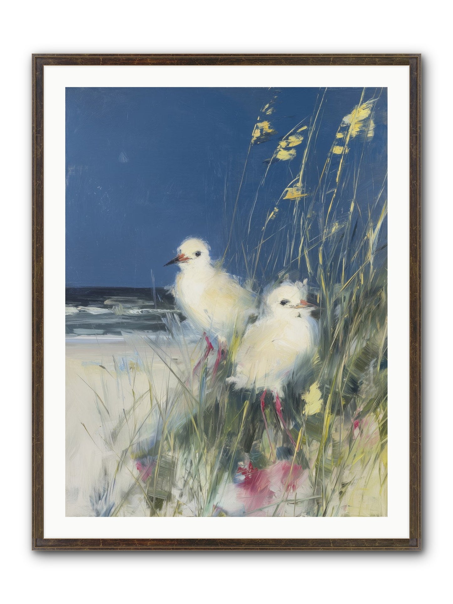 On Ocean's Edge Framed Print - Slimwoods Black/Gold 30x40