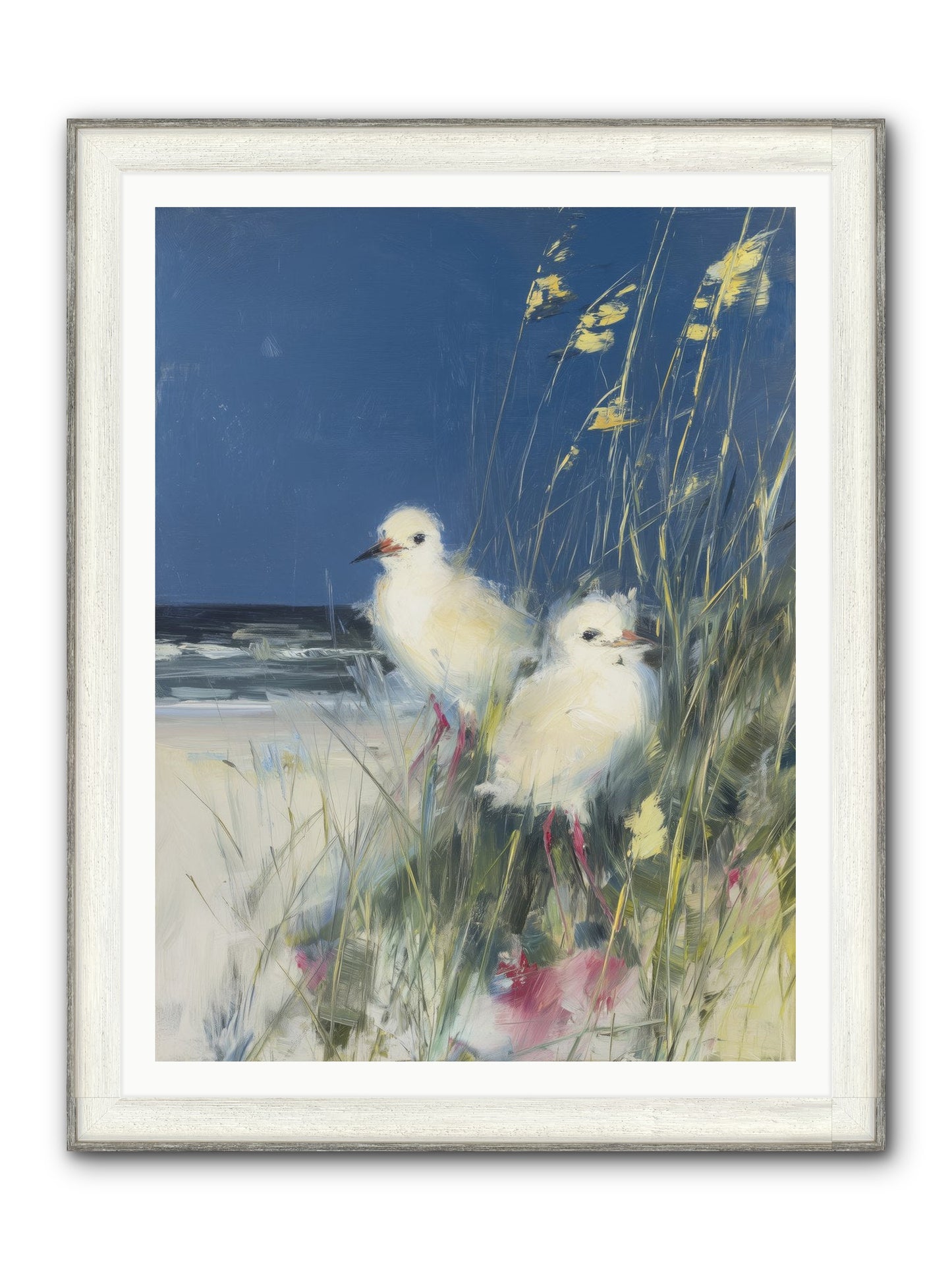 On Ocean's Edge Framed Print - Driftwood White 36x48
