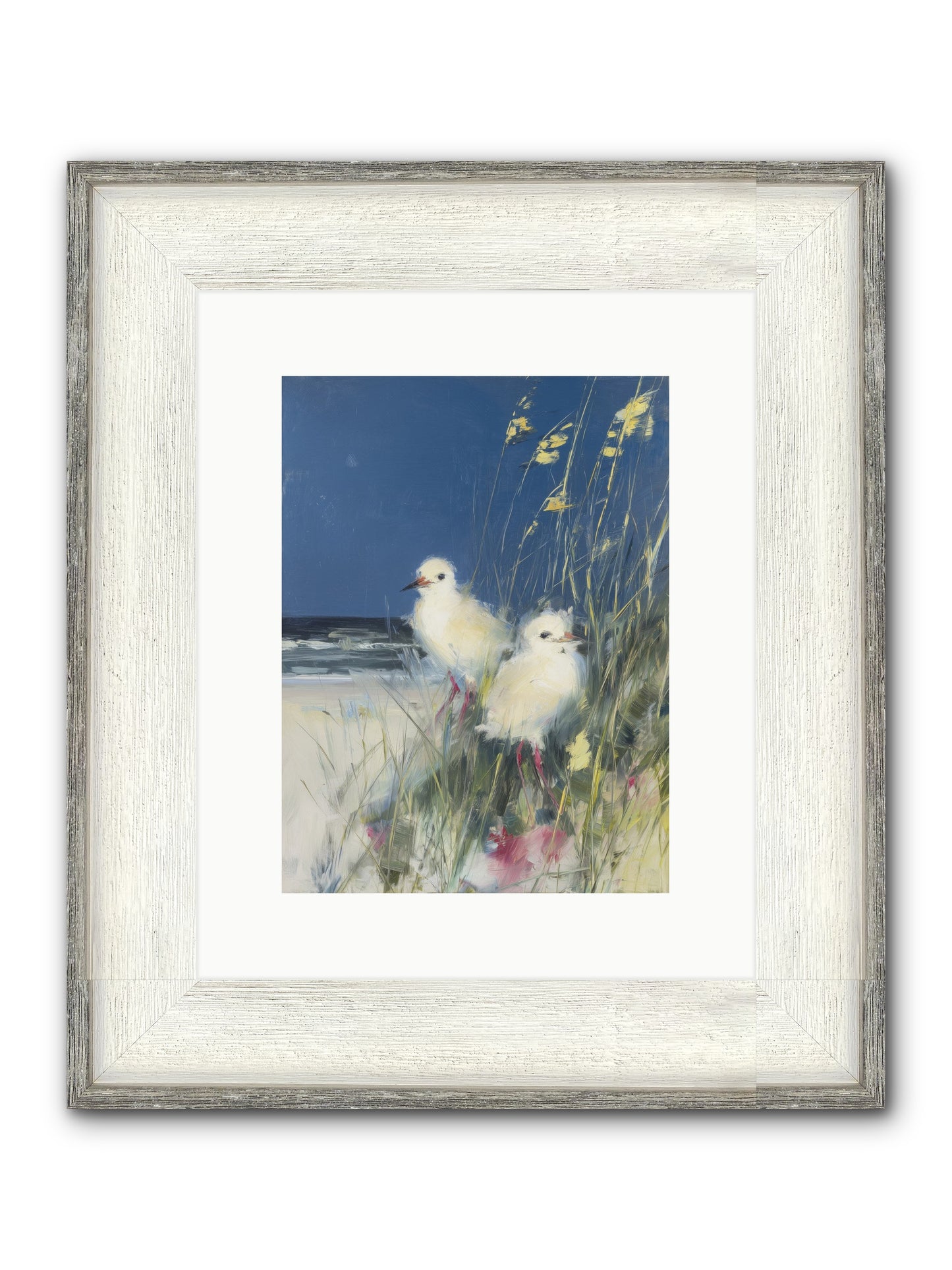 On Ocean's Edge Framed Print - Driftwood White 9x12