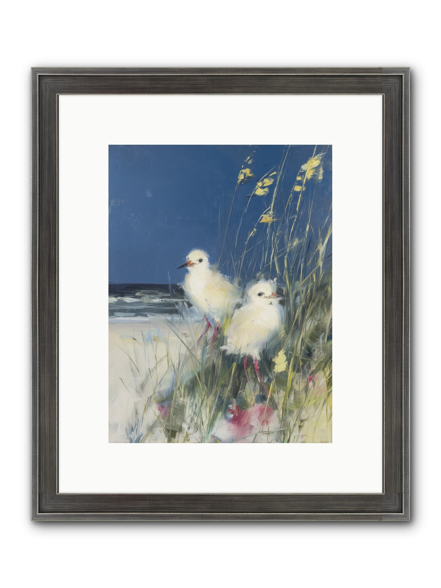 On Ocean's Edge Framed Print - Slimwoods Black/Silver 9x12