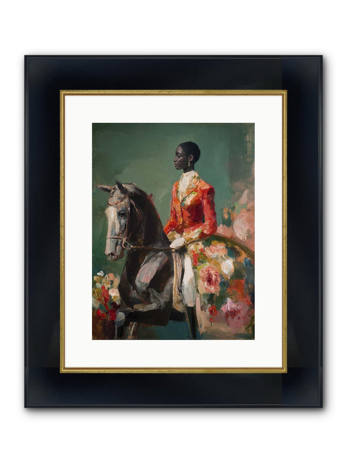 One With The Journey Framed Print - Wide Black w/Gold 12x16