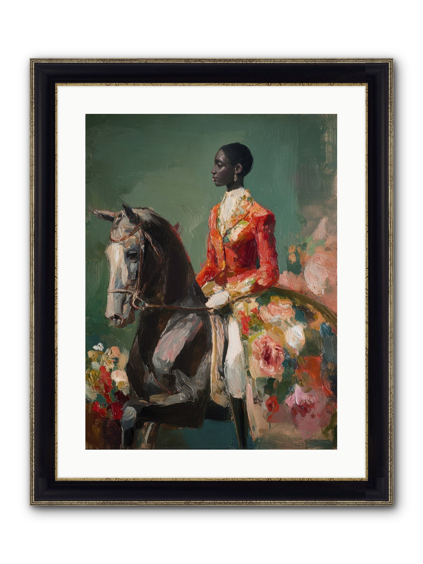 One With The Journey Framed Print - Black & Gold 18x24