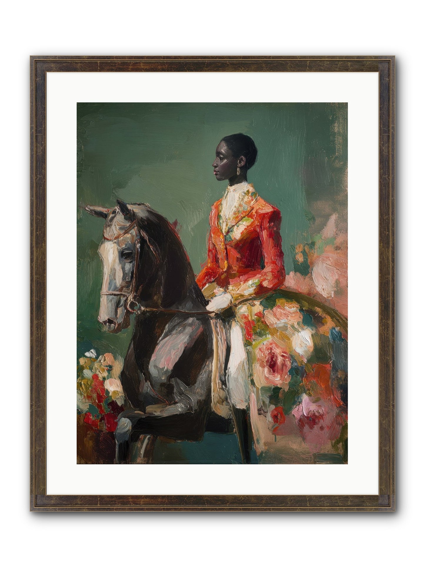 One With The Journey Framed Print - Slimwoods Black/Gold 18x24