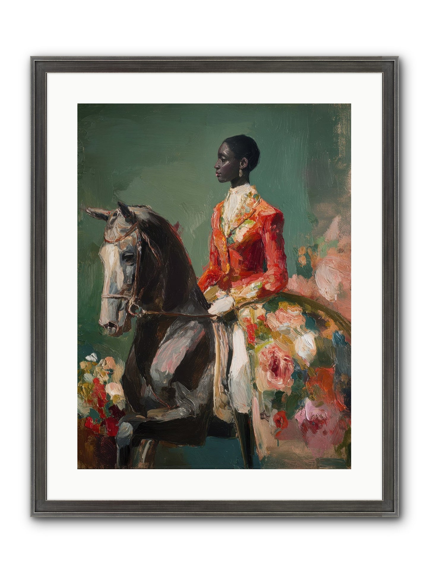 One With The Journey Framed Print - Slimwoods Black/Silver 18x24