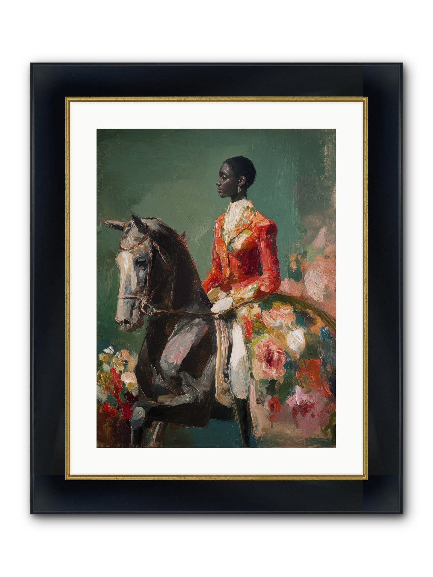 One With The Journey Framed Print - Wide Black w/Gold 18x24