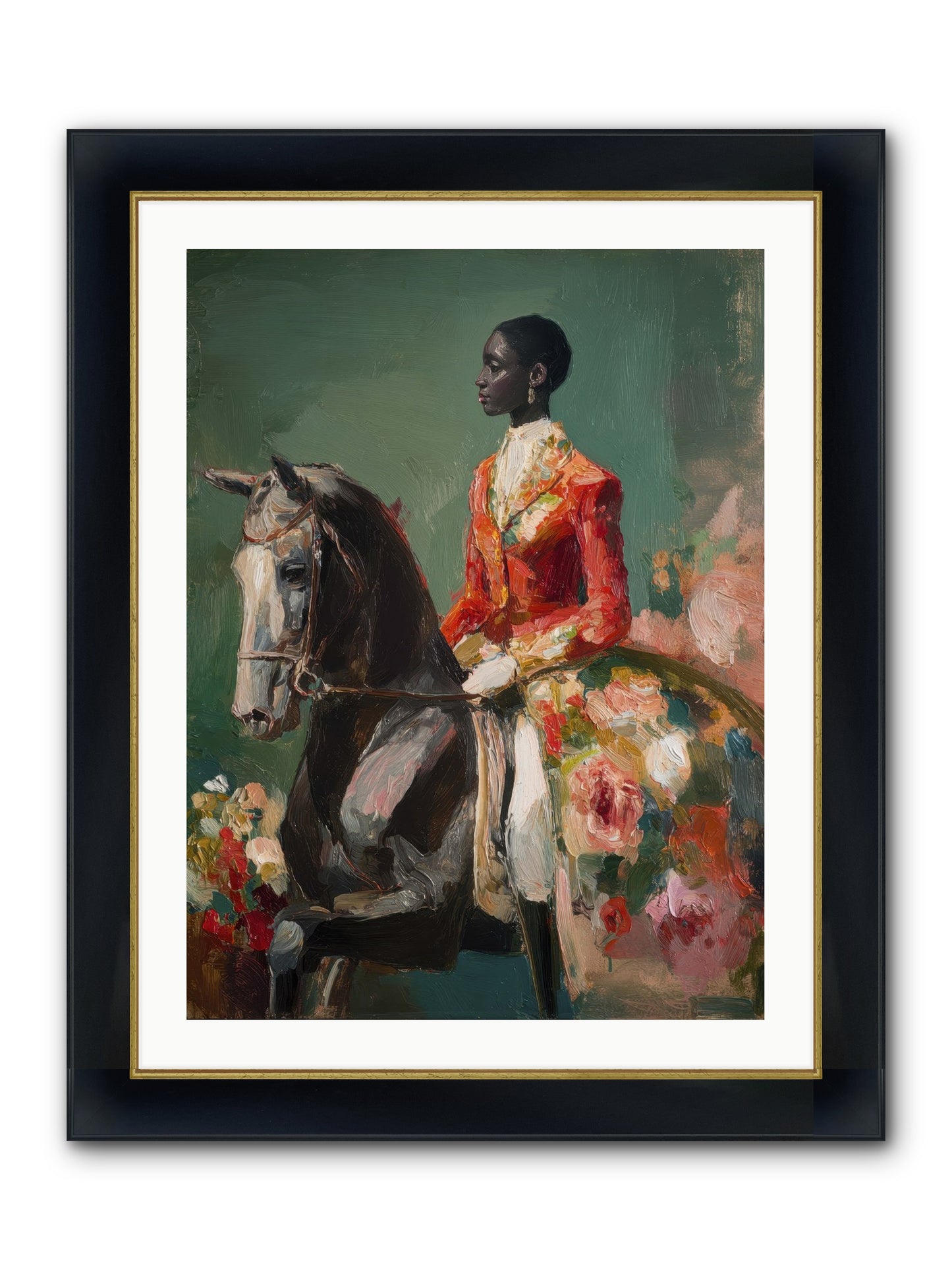 One With The Journey Framed Print - Wide Black w/Gold 24x32