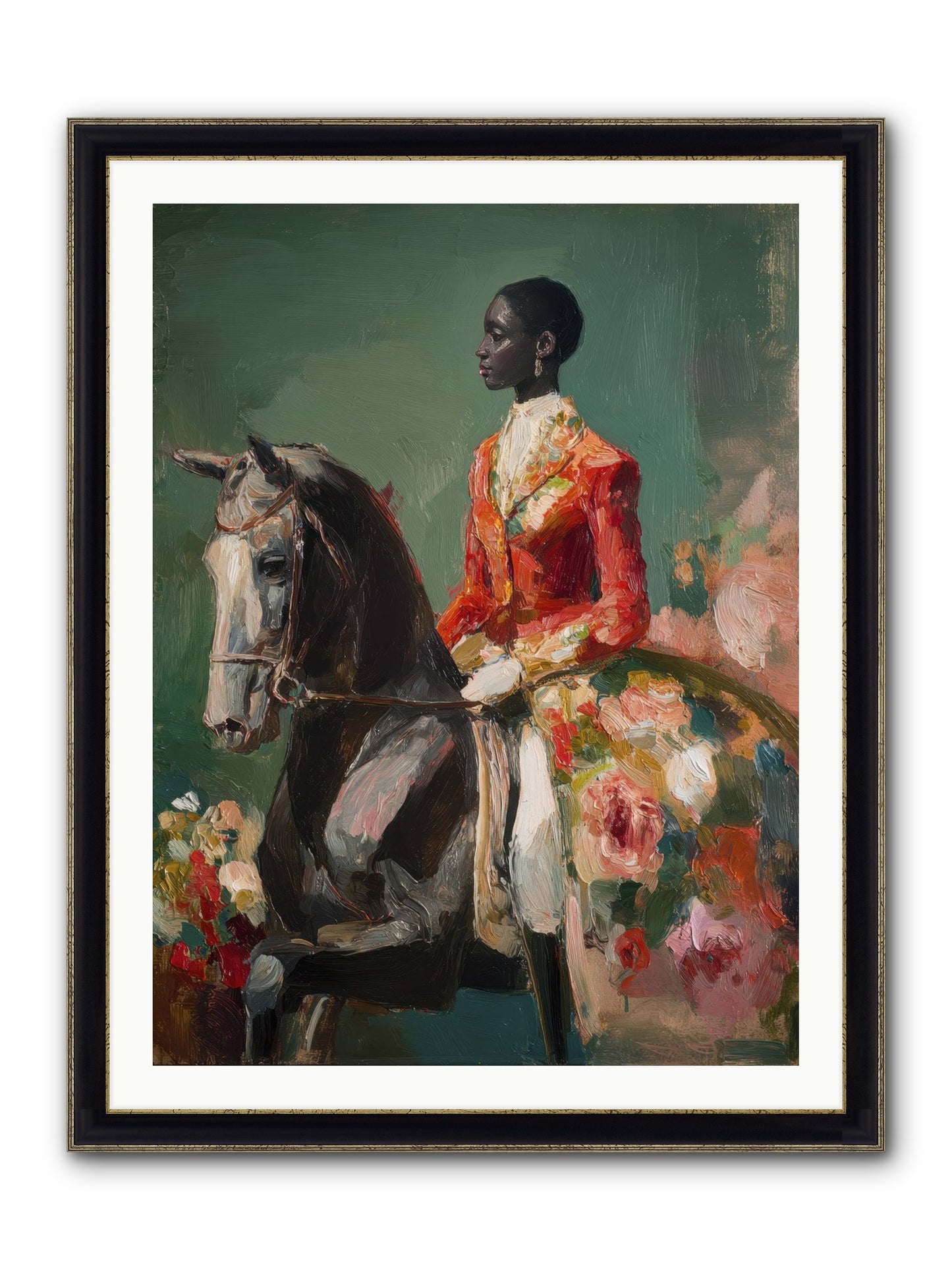 One With The Journey Framed Print - Black & Gold 30x40