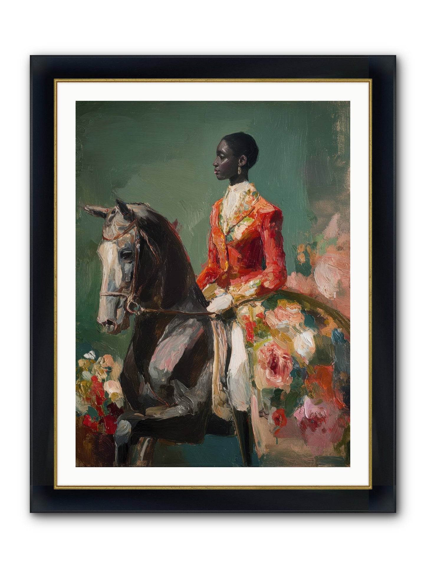 One With The Journey Framed Print - Wide Black w/Gold 30x40