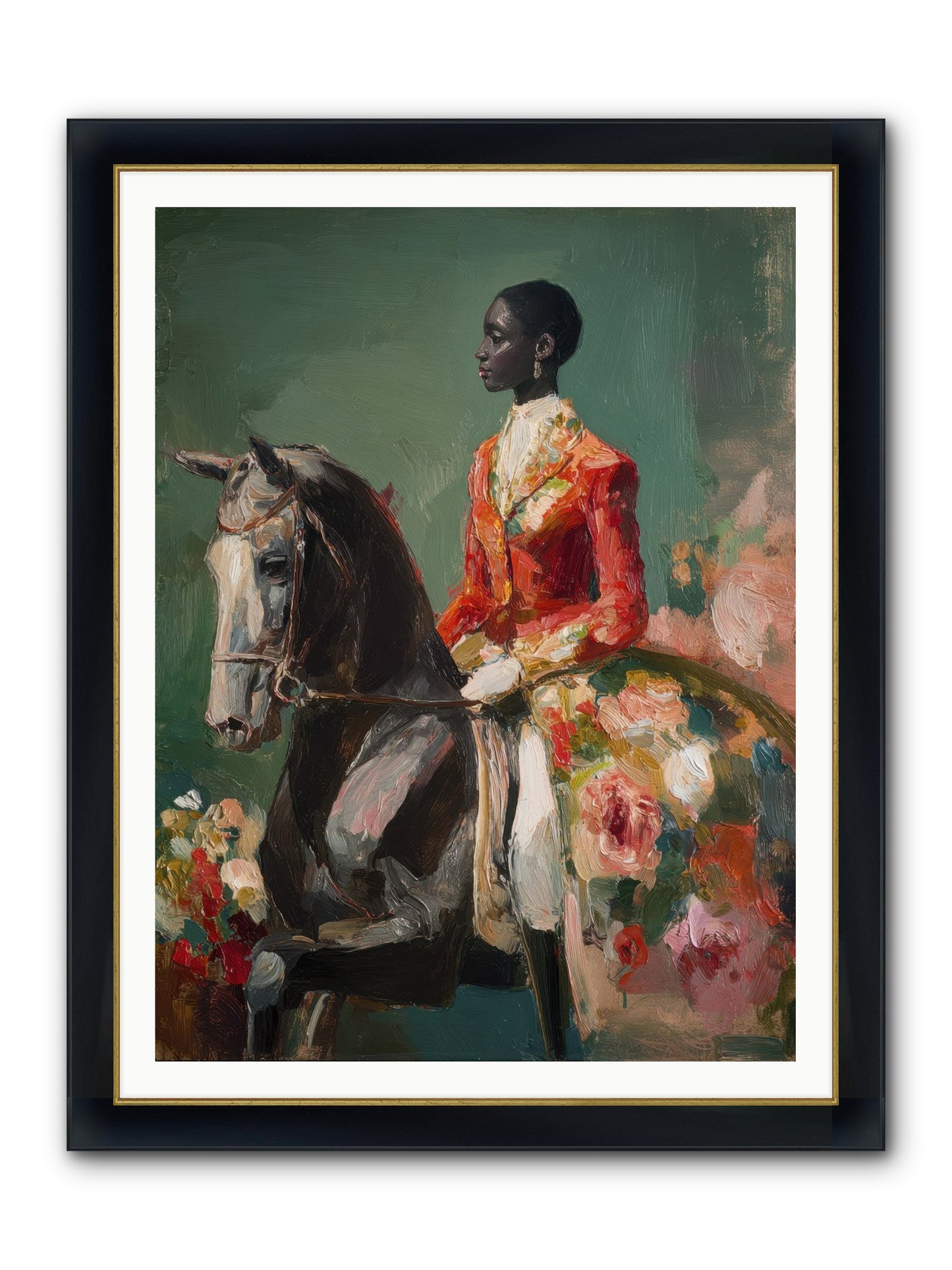 One With The Journey Framed Print - Wide Black w/Gold 36x48