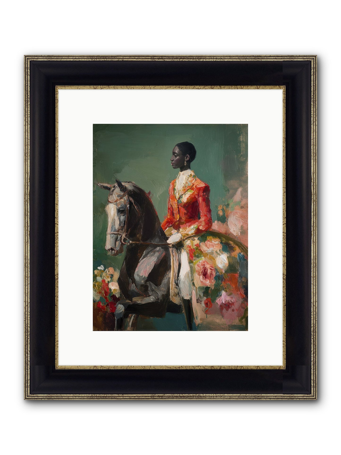 One With The Journey Framed Print - Black & Gold 9x12