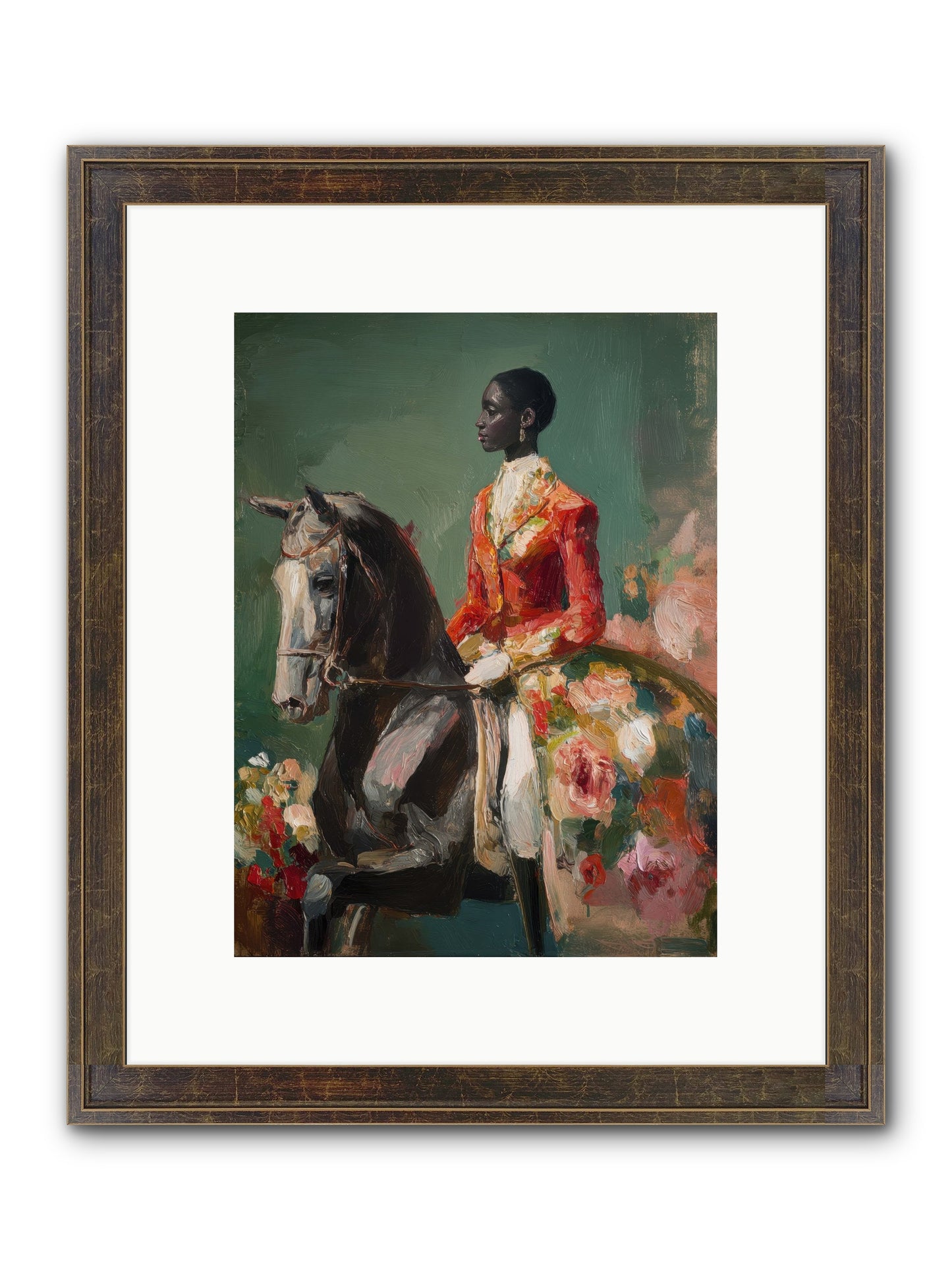 One With The Journey Framed Print - Slimwoods Black/Gold 9x12