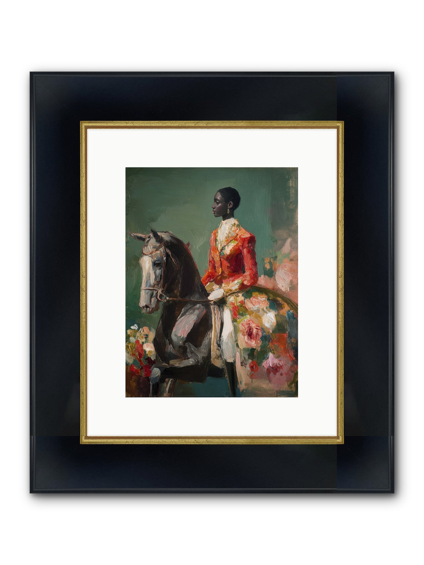 One With The Journey Framed Print - Wide Black w/Gold 9x12