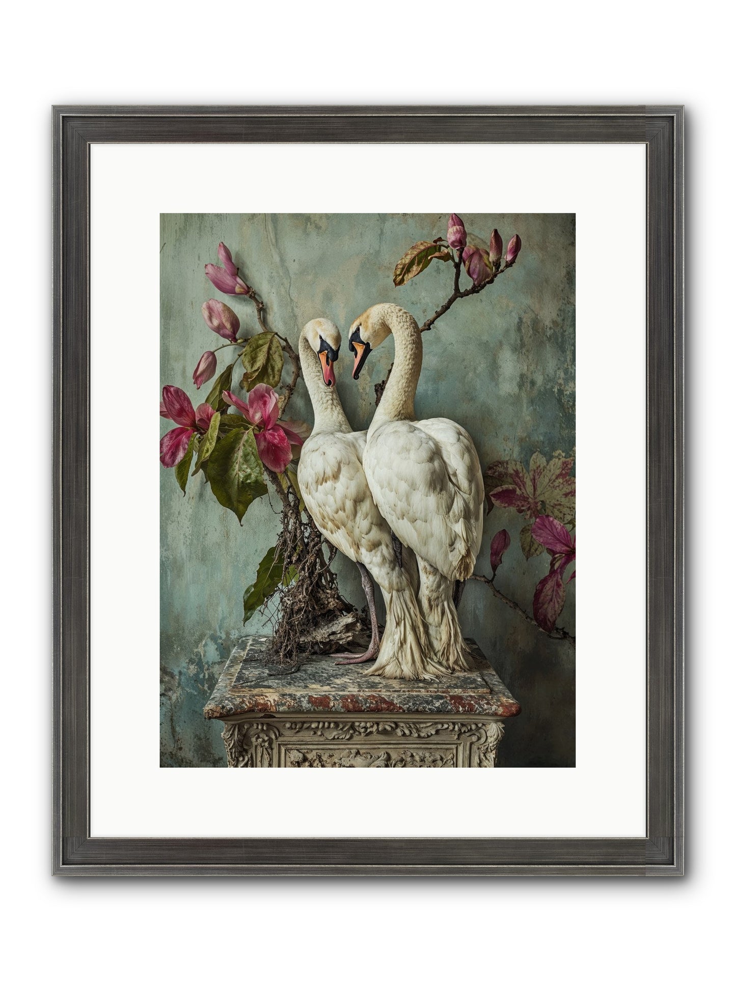 Opéra Featherette Framed Print - Slimwoods Black/Silver 12x16
