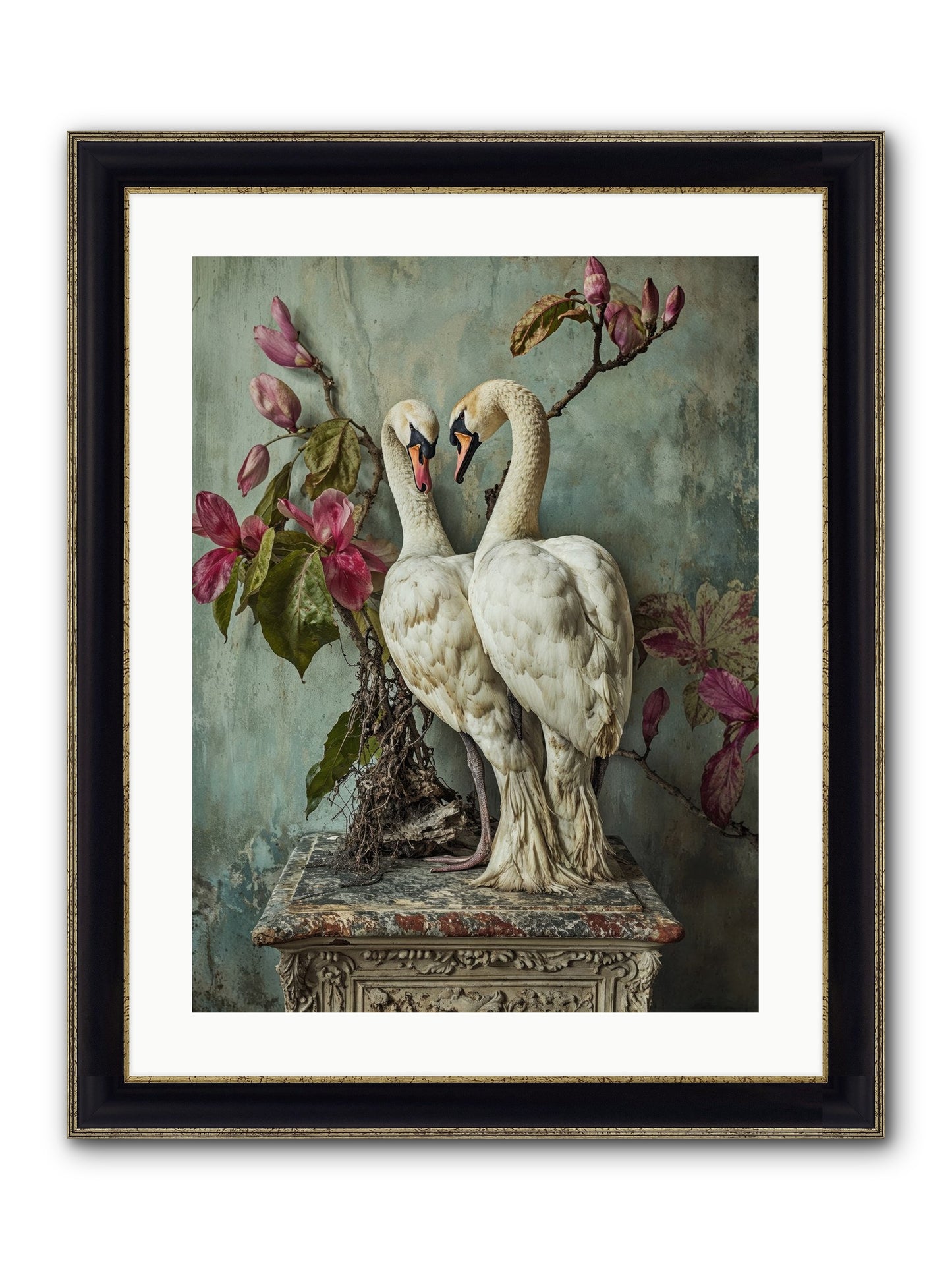 Opéra Featherette Framed Print - Black & Gold 18x24