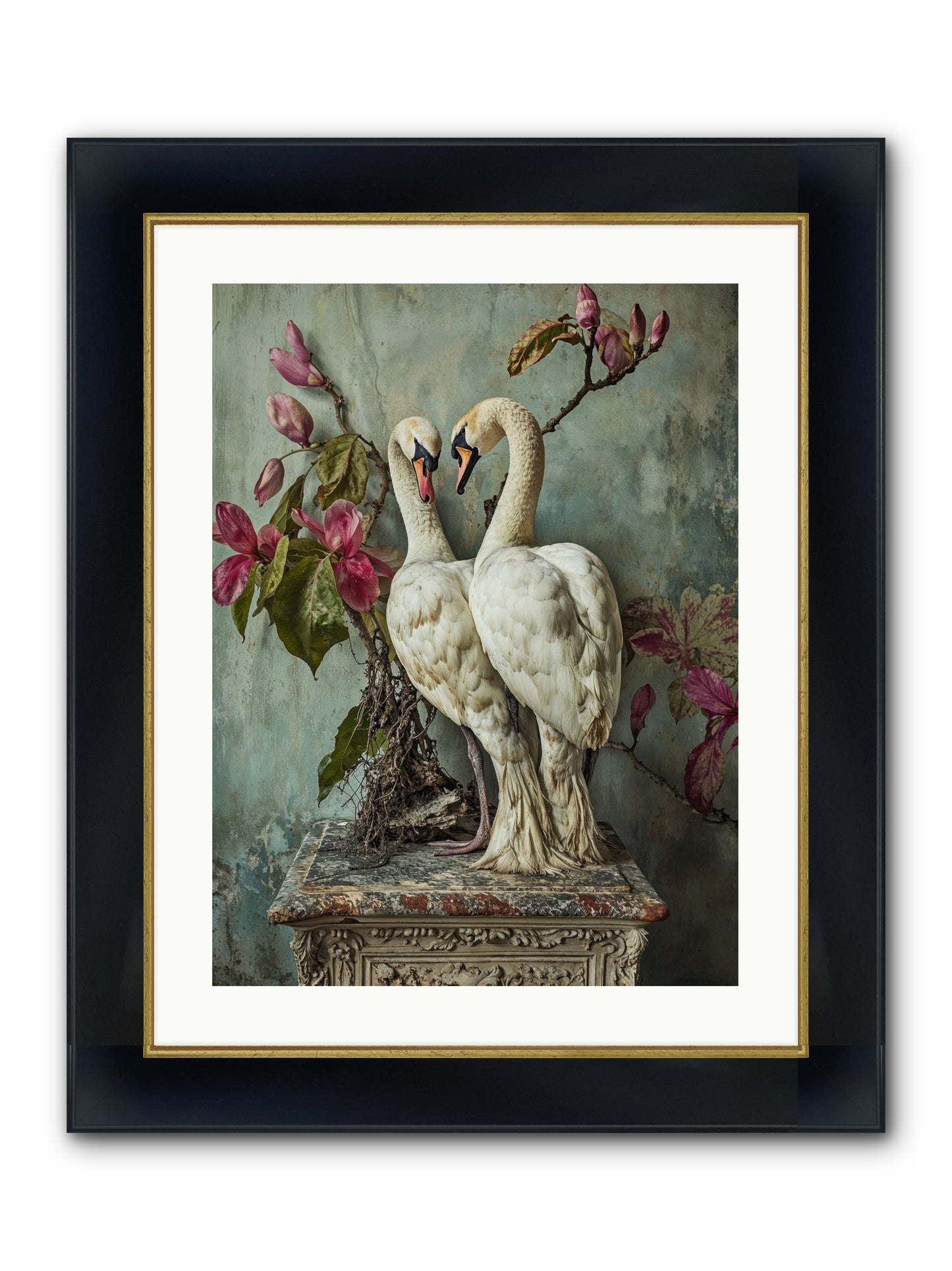 Opéra Featherette Framed Print - Wide Black w/Gold 18x24