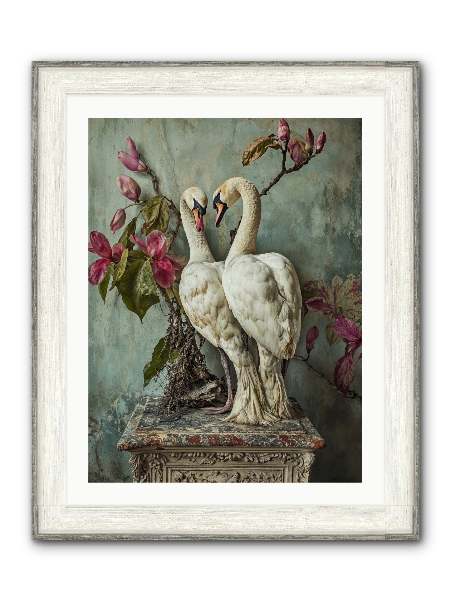 Opéra Featherette Framed Print - Driftwood White 24x32