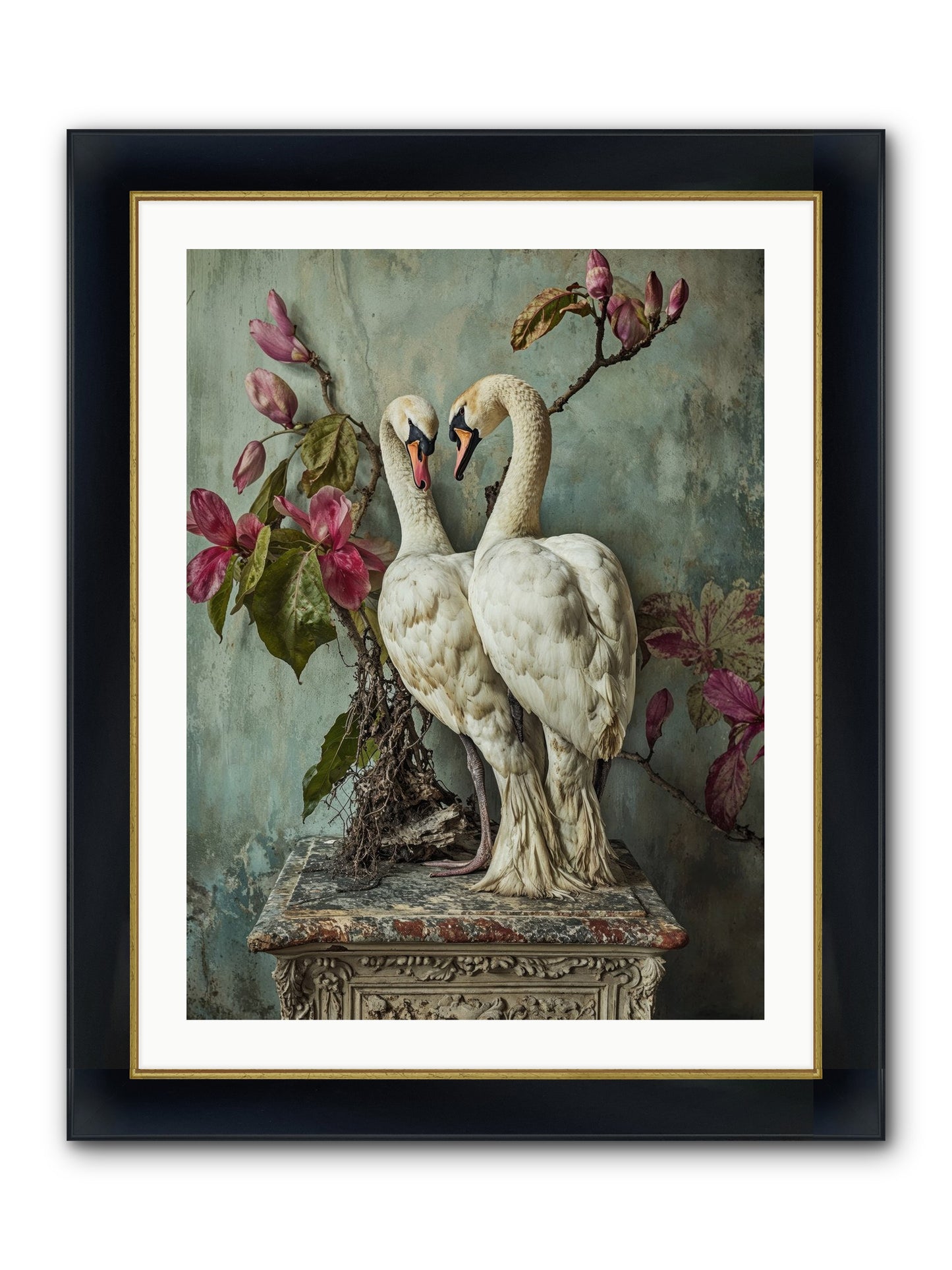 Opéra Featherette Framed Print - Wide Black w/Gold 24x32