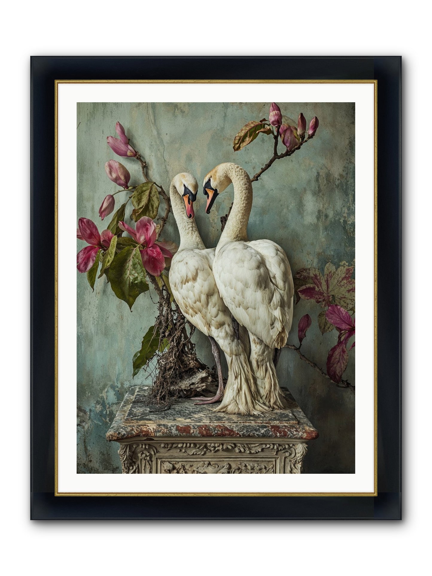 Opéra Featherette Framed Print - Wide Black w/Gold 30x40