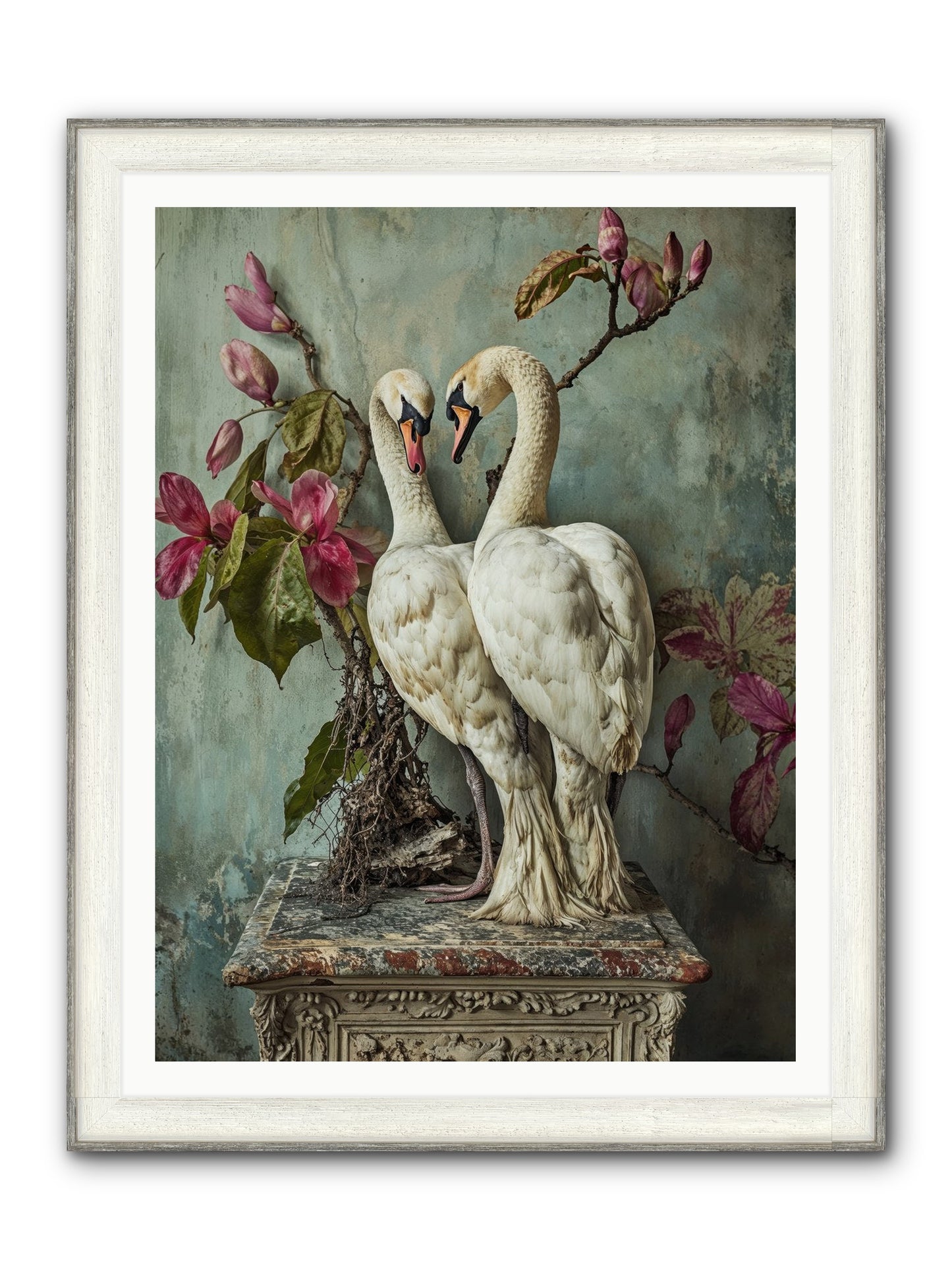 Opéra Featherette Framed Print - Driftwood White 36x48