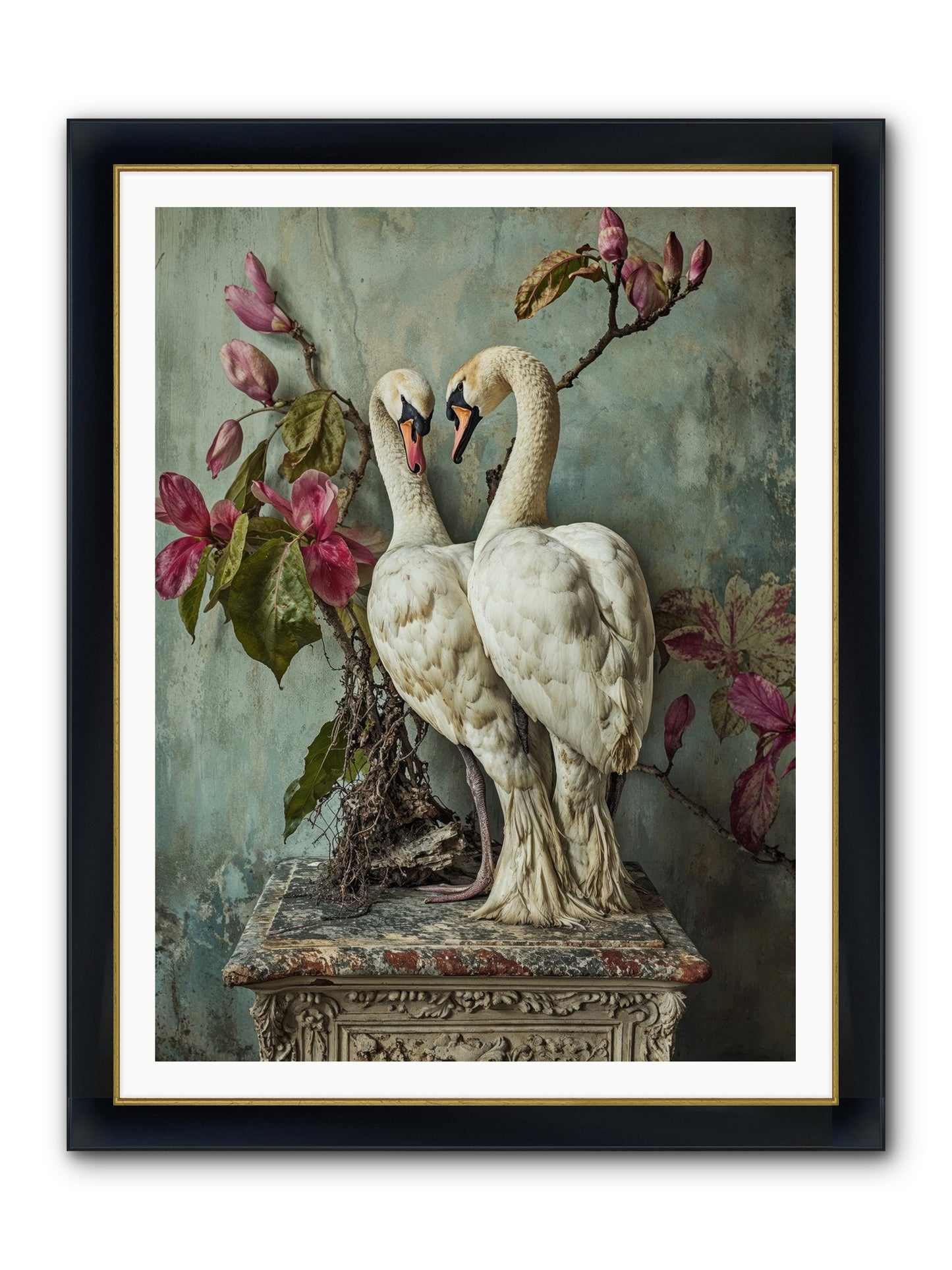 Opéra Featherette Framed Print - Wide Black w/Gold 36x48