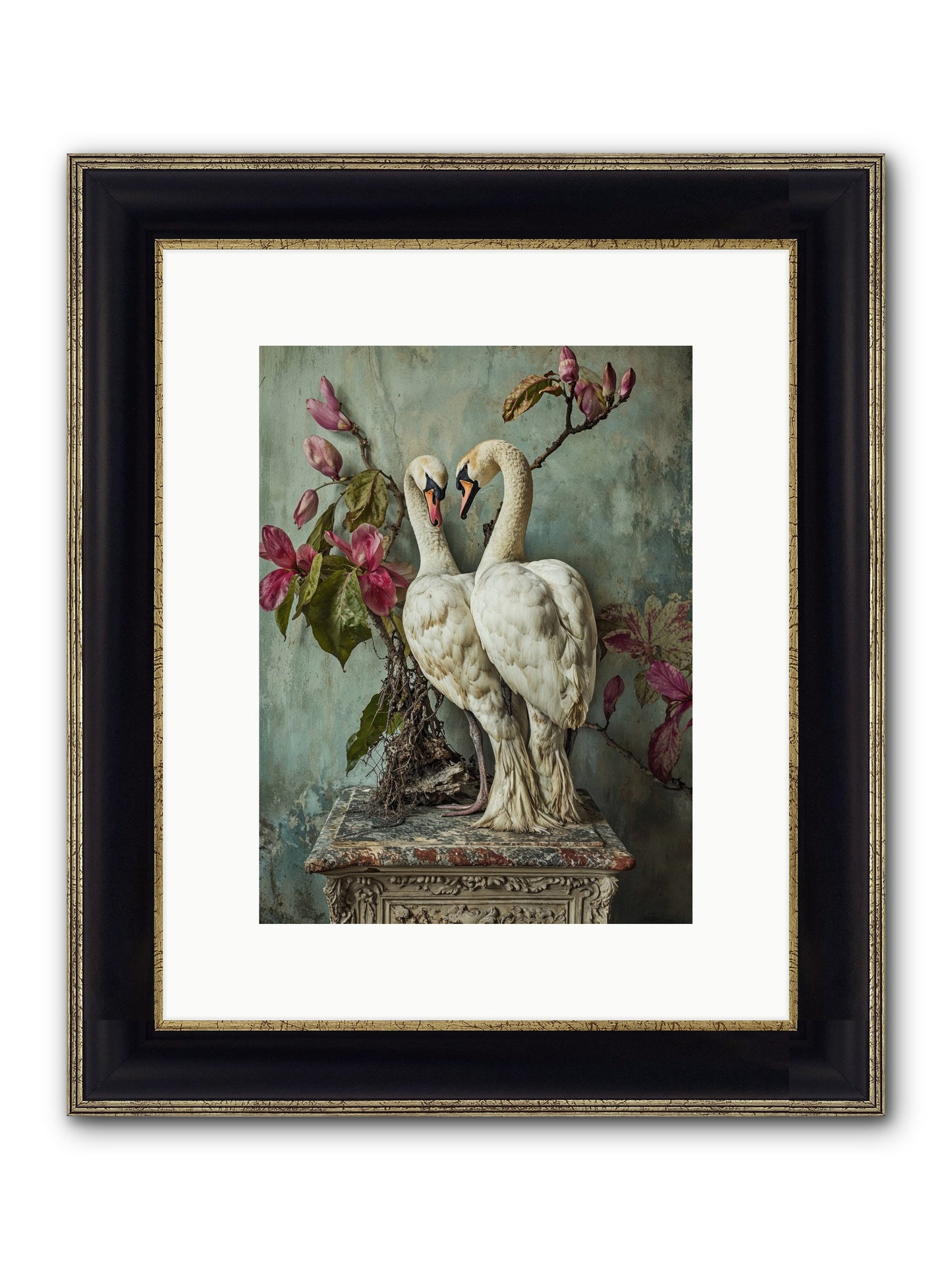 Opéra Featherette Framed Print - Black & Gold 9x12