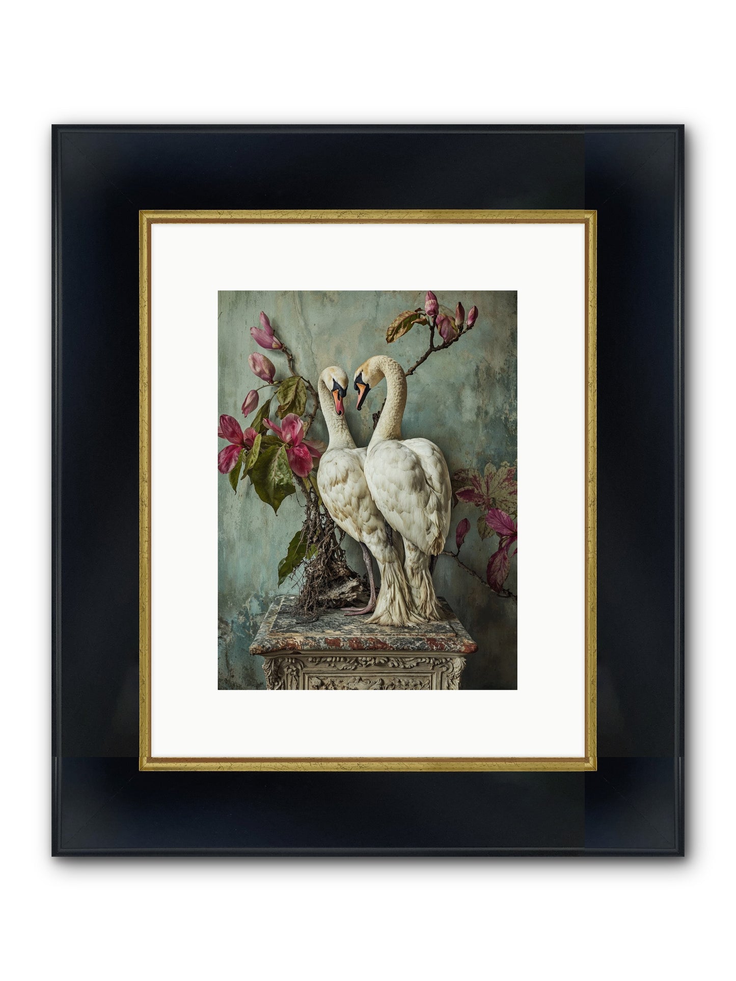 Opéra Featherette Framed Print - Wide Black w/Gold 9x12