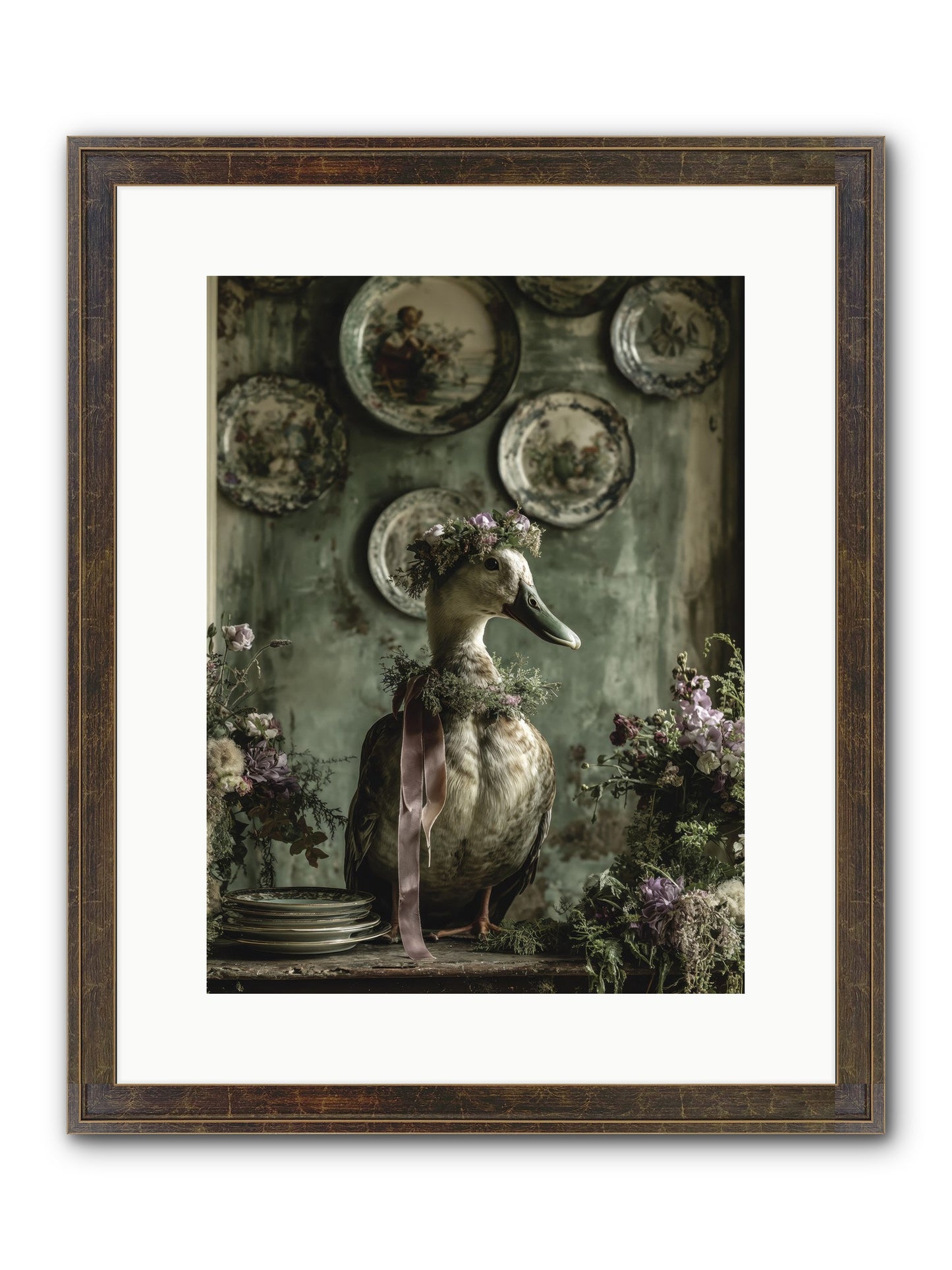 Opal Framed Print - Slimwoods Black/Gold 12x16