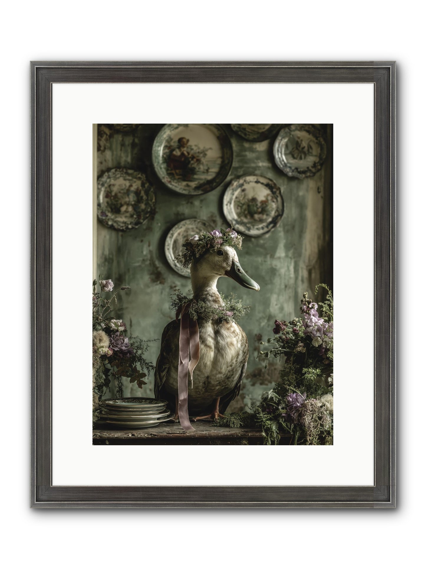 Opal Framed Print - Slimwoods Black/Silver 12x16
