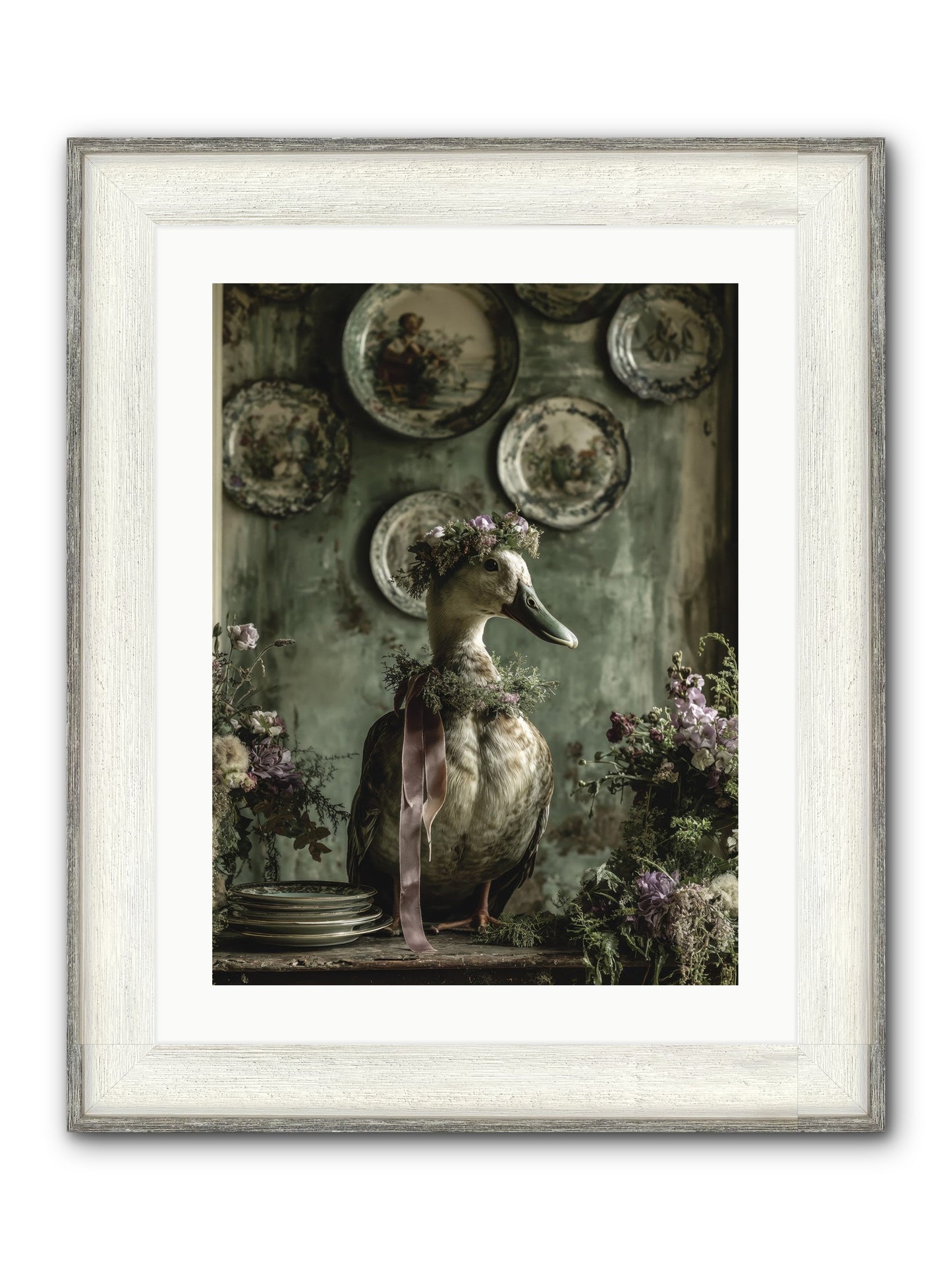 Opal Framed Print - Driftwood White 18x24