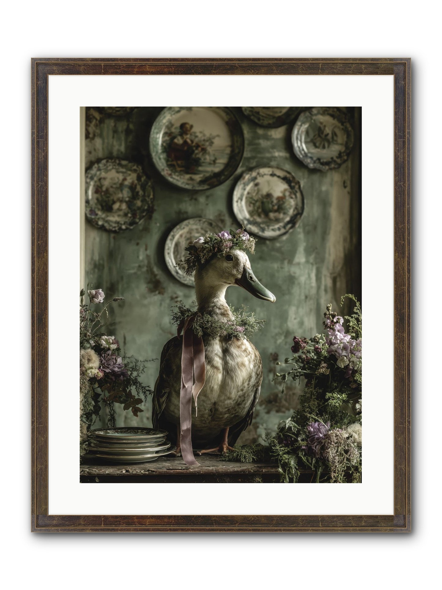 Opal Framed Print - Slimwoods Black/Gold 18x24