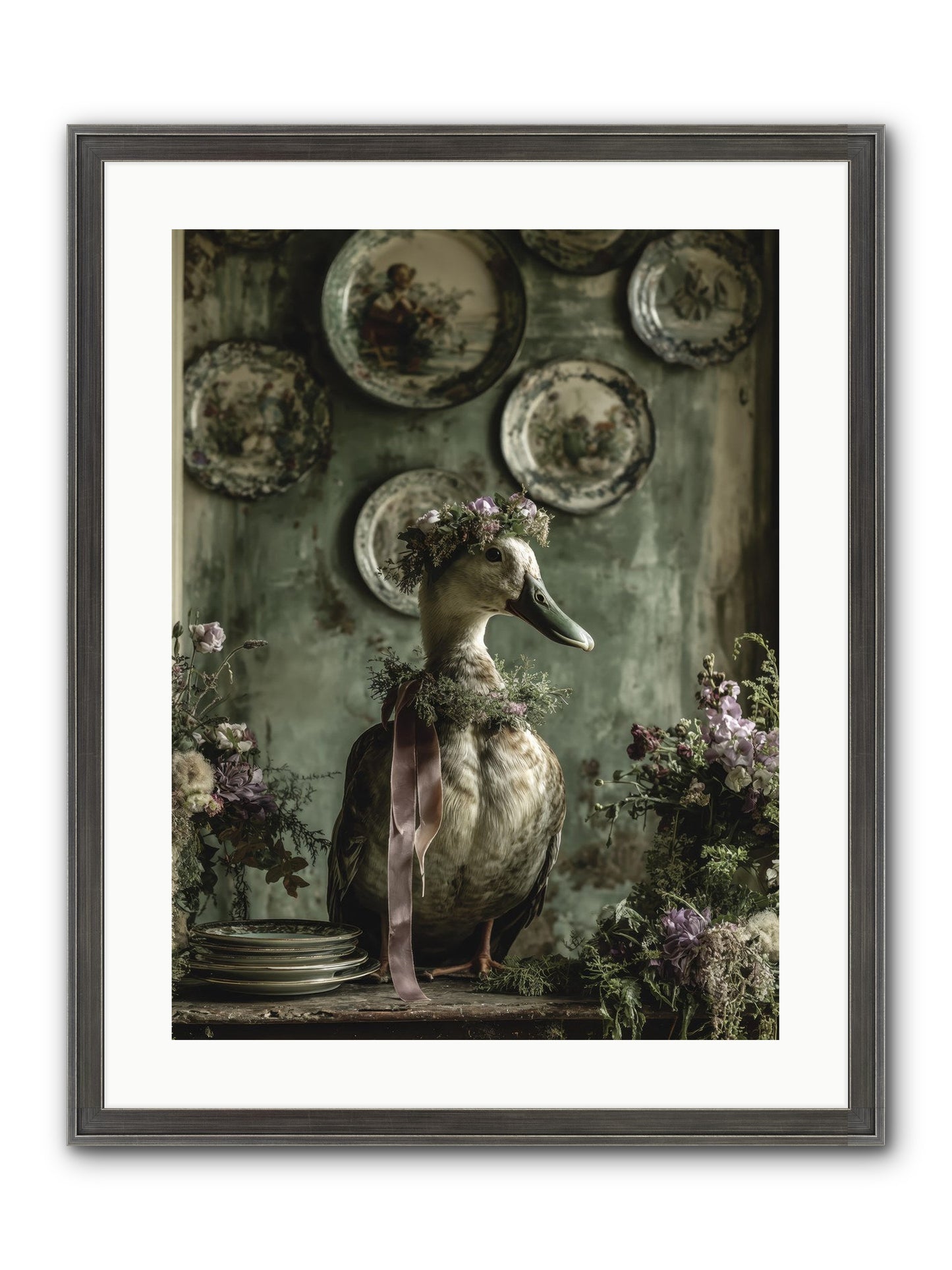 Opal Framed Print - Slimwoods Black/Silver 18x24