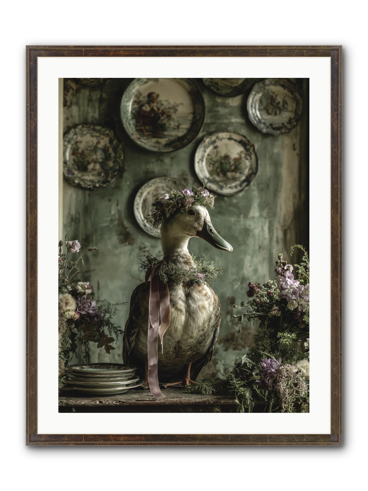 Opal Framed Print - Slimwoods Black/Gold 24x32