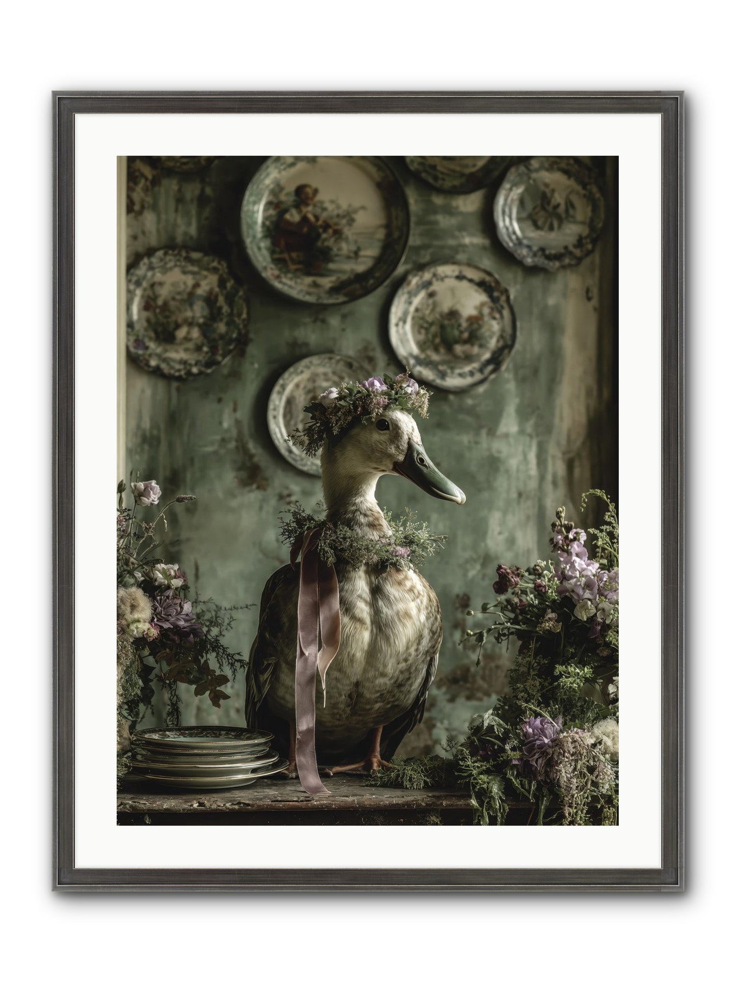 Opal Framed Print - Slimwoods Black/Silver 24x32