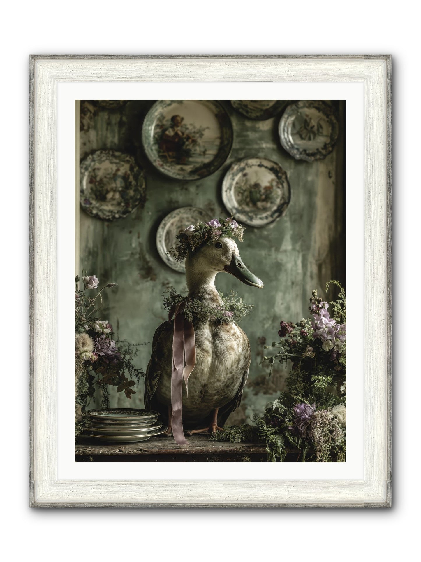 Opal Framed Print - Driftwood White 30x40