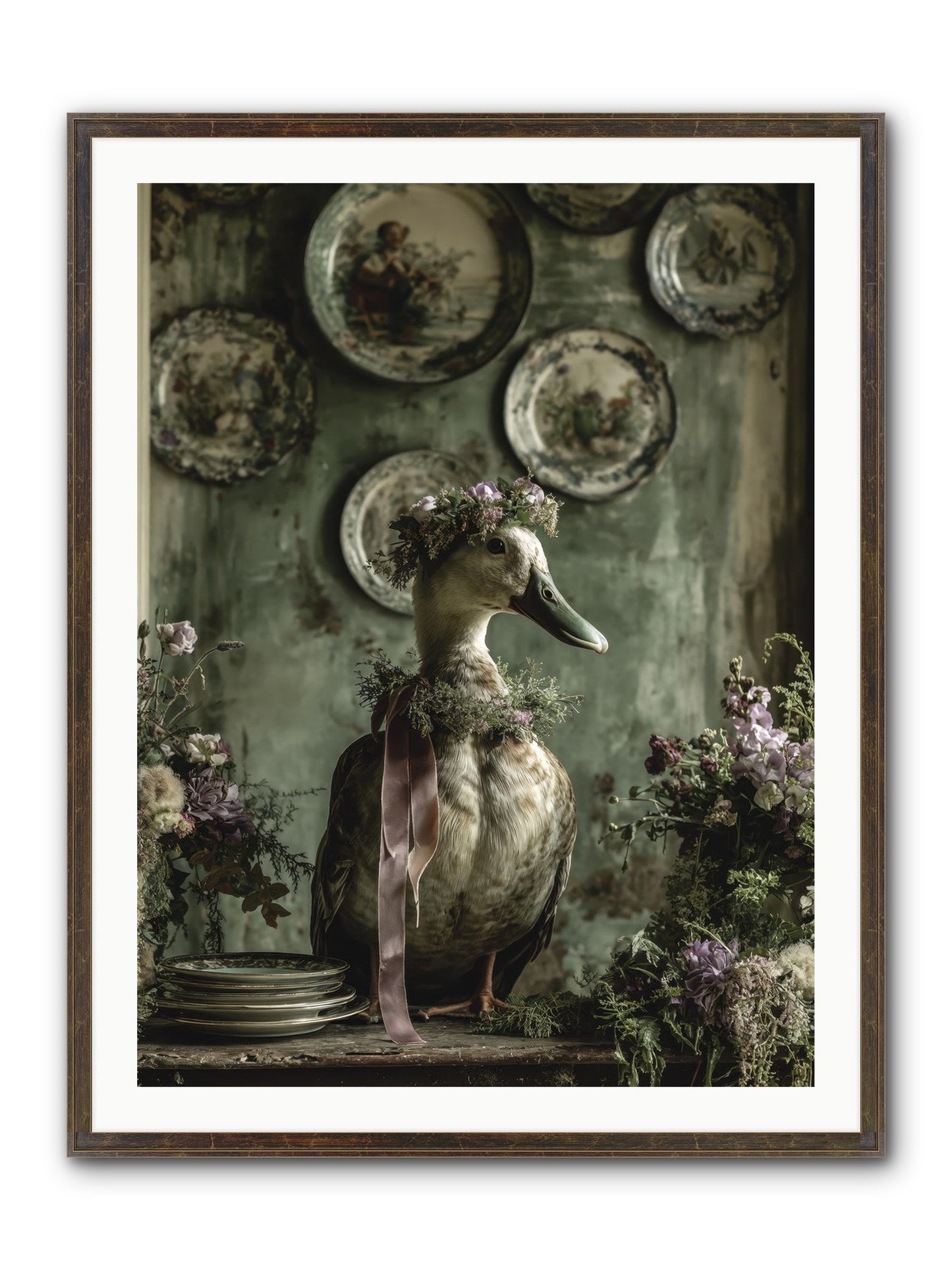 Opal Framed Print - Slimwoods Black/Gold 30x40