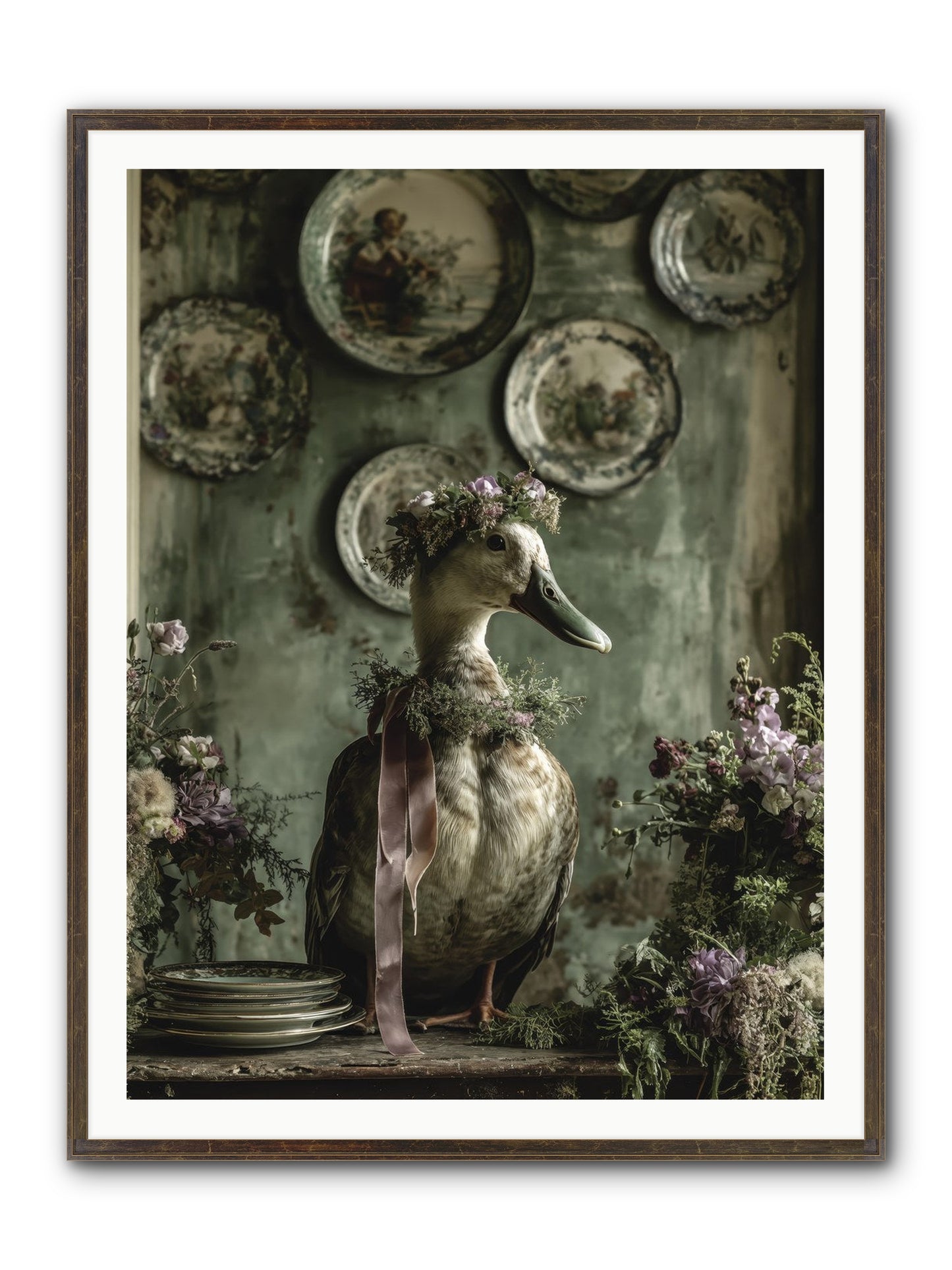 Opal Framed Print - Slimwoods Black/Gold 36x48