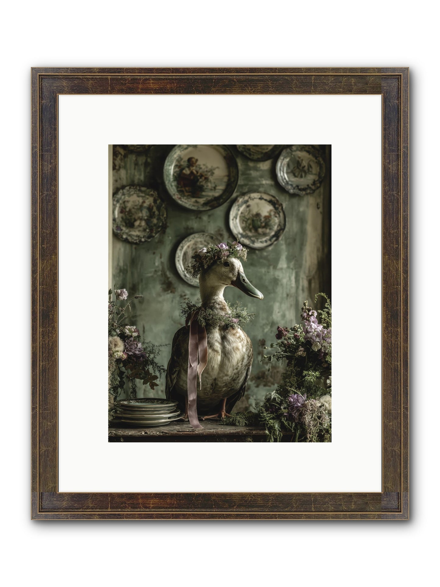 Opal Framed Print - Slimwoods Black/Gold 9x12