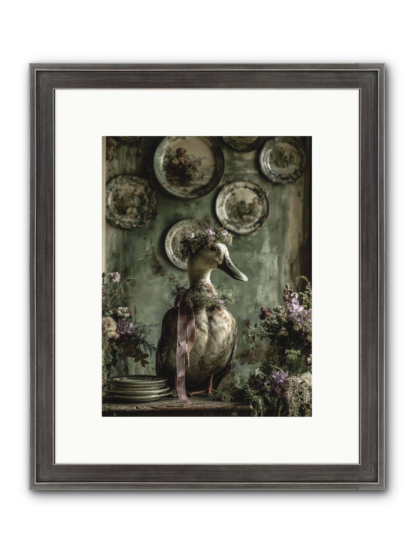 Opal Framed Print - Slimwoods Black/Silver 9x12