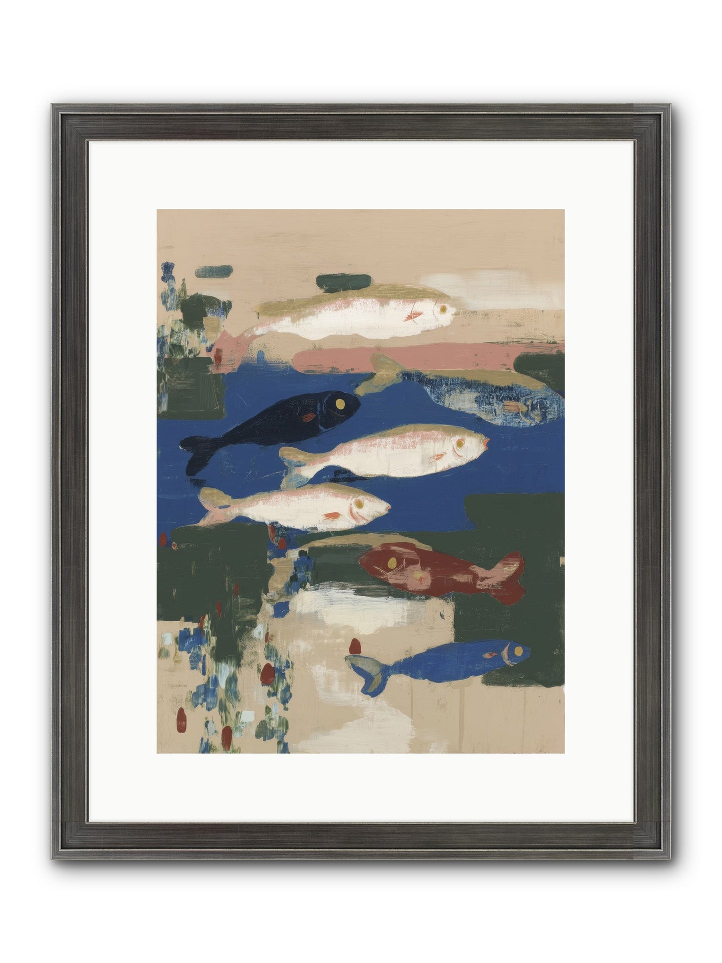 Open Sea Framed Print - Slimwoods Black/Silver 12x16
