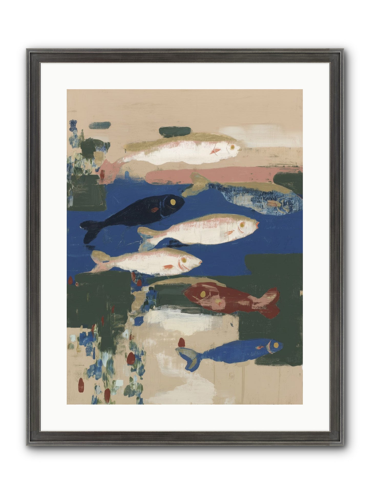 Open Sea Framed Print - Slimwoods Black/Silver 18x24