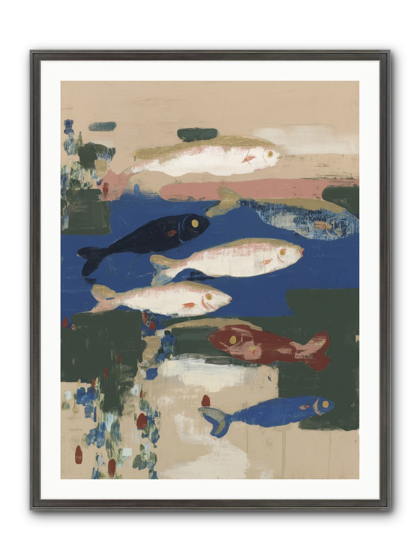 Open Sea Framed Print - Slimwoods Black/Silver 30x40