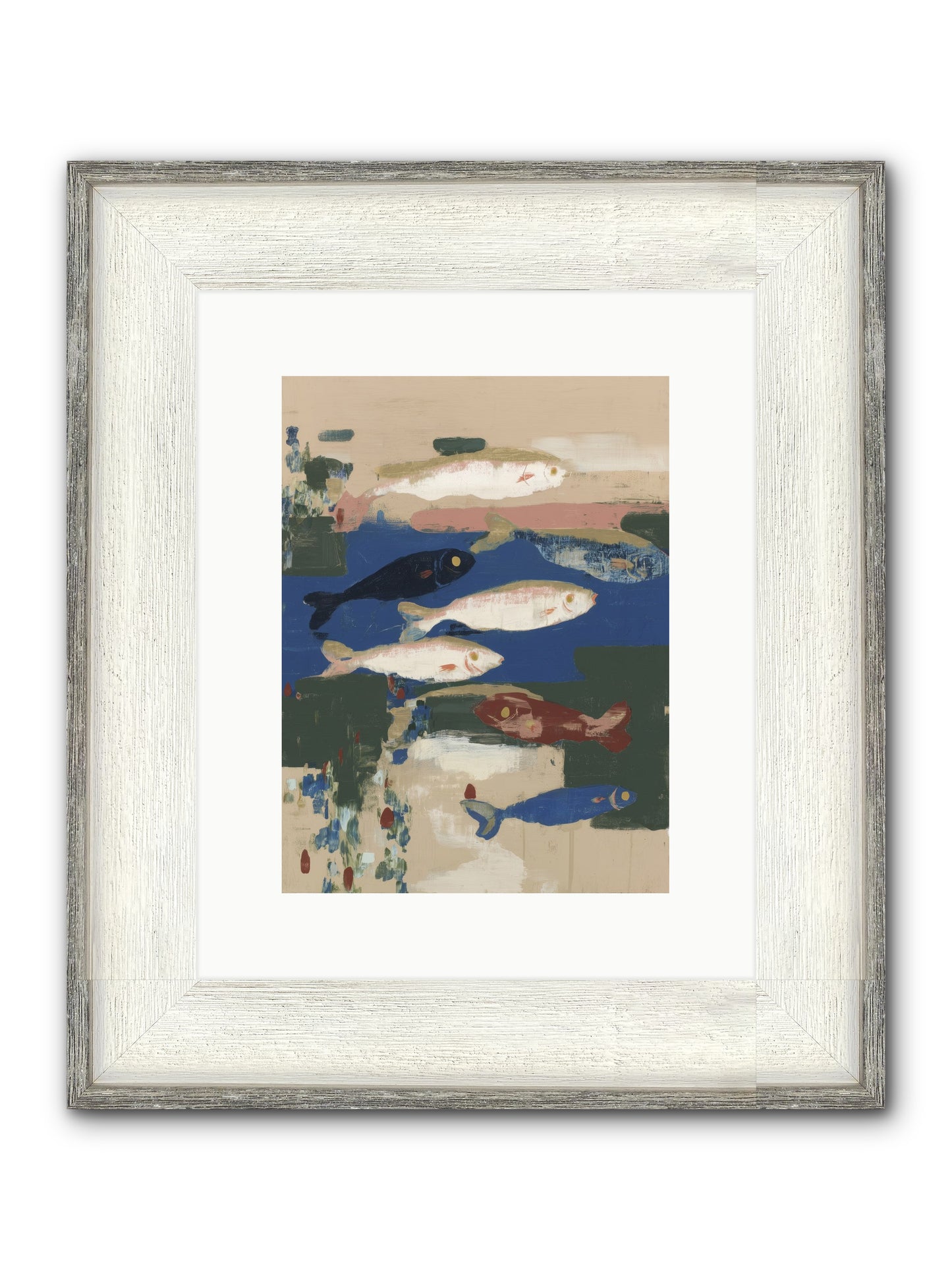 Open Sea Framed Print - Driftwood White 9x12