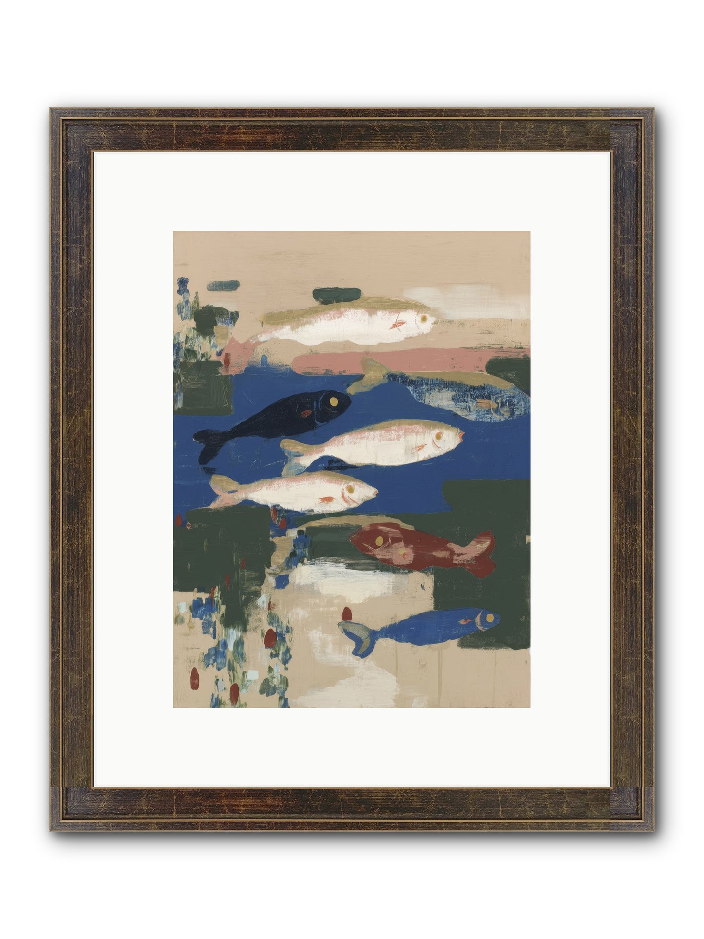 Open Sea Framed Print - Slimwoods Black/Gold 9x12