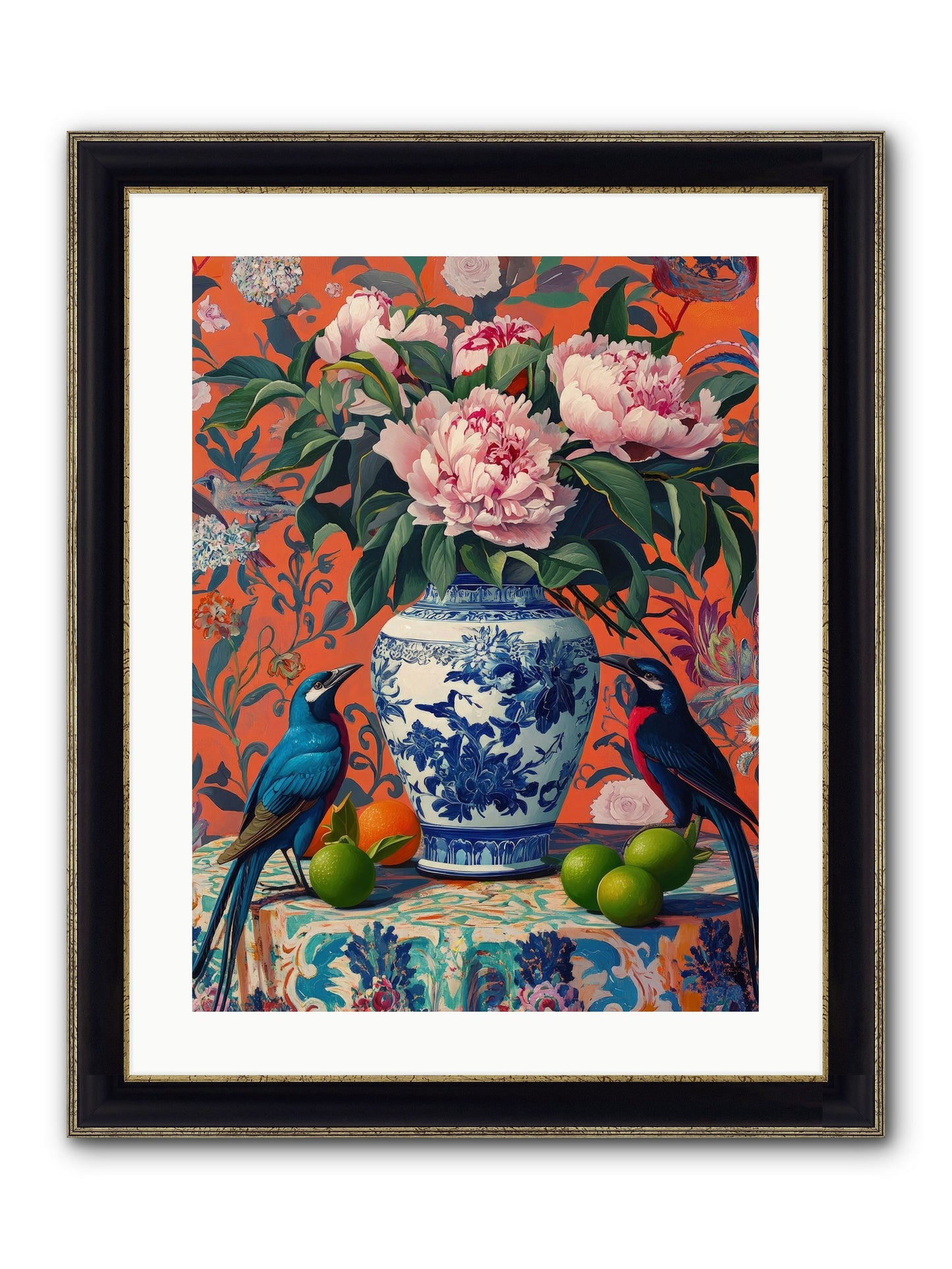 Opera Of Wild Songs Framed Print - Black & Gold 18x24