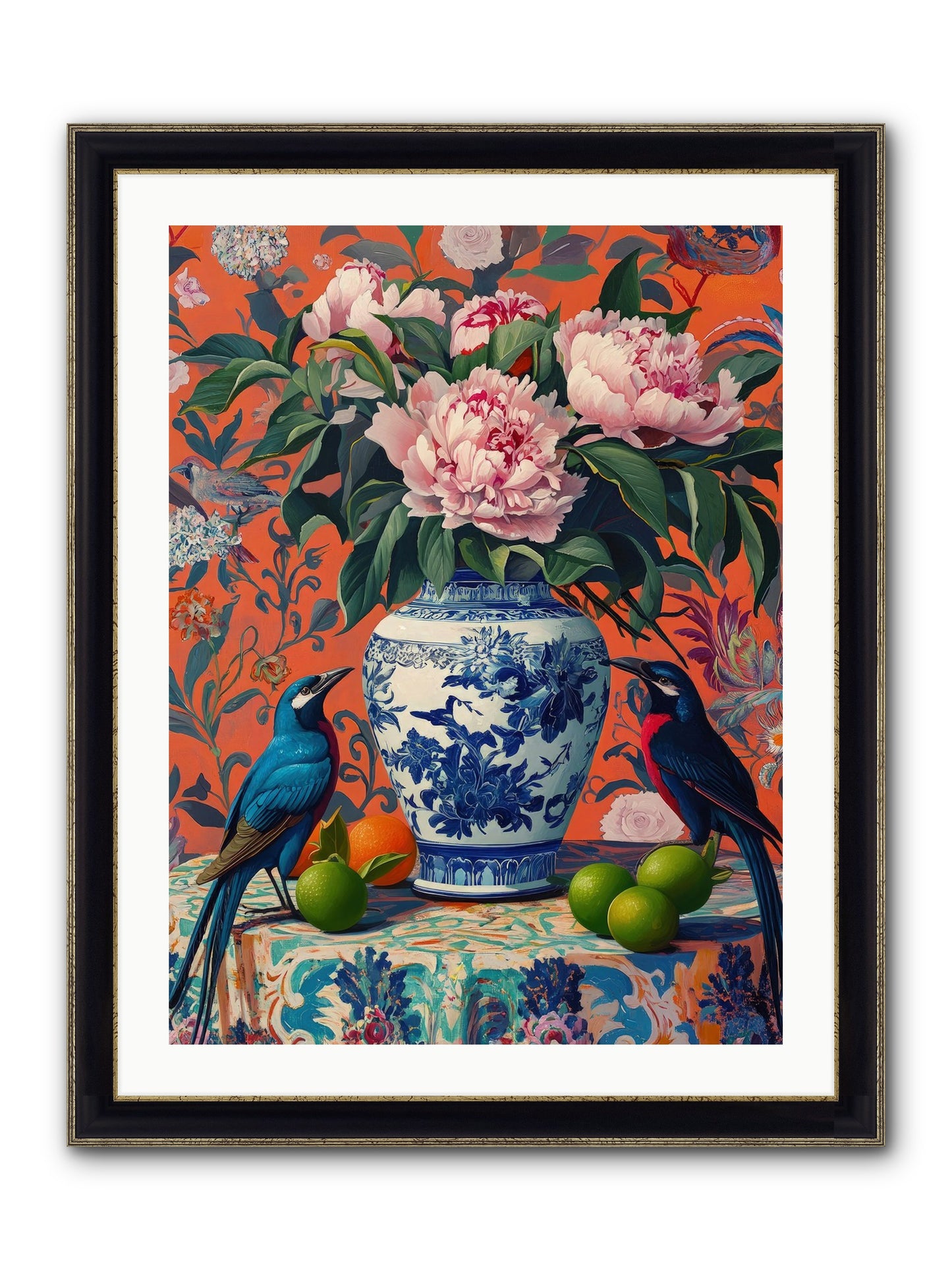 Opera Of Wild Songs Framed Print - Black & Gold 24x32