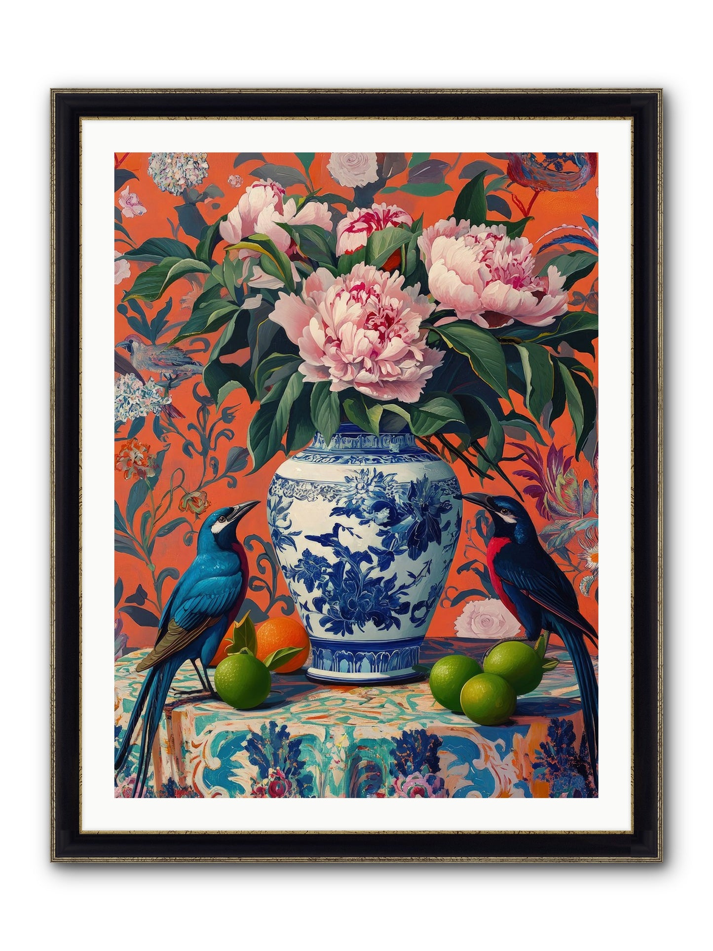 Opera Of Wild Songs Framed Print - Black & Gold 30x40